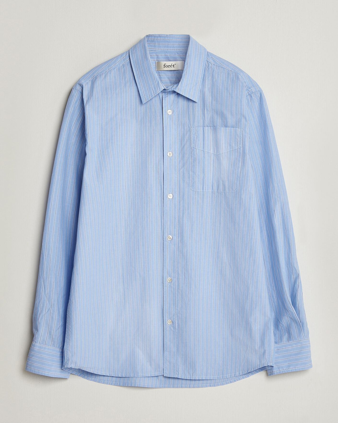 Herre | Skjorter | Forét | Maple Regular Fit Poplin Shirt Light Blue