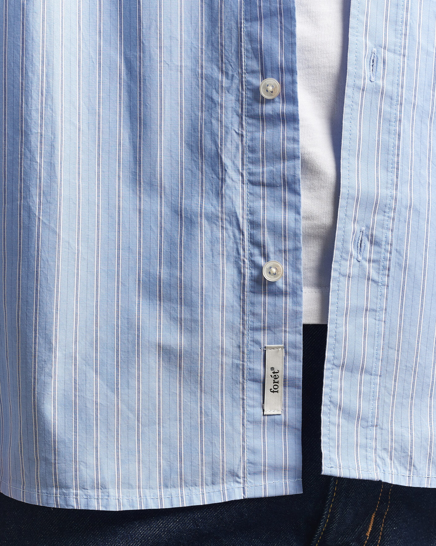 Herre | Skjorter | Forét | Maple Regular Fit Poplin Shirt Light Blue