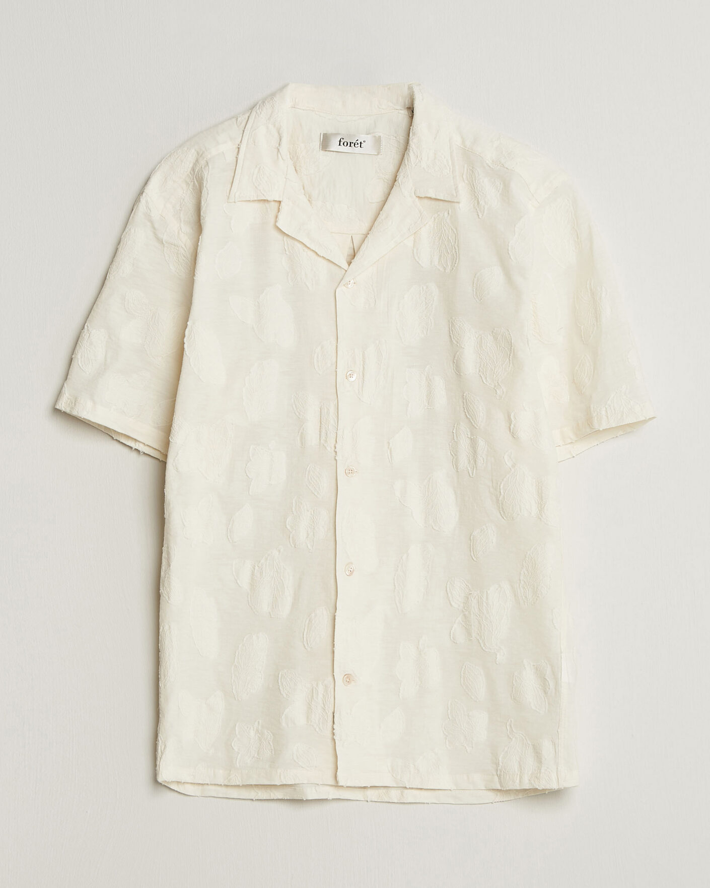 Herre | Skjorter | Forét | Peer Jaquard Short Sleeve Shirt Cloud