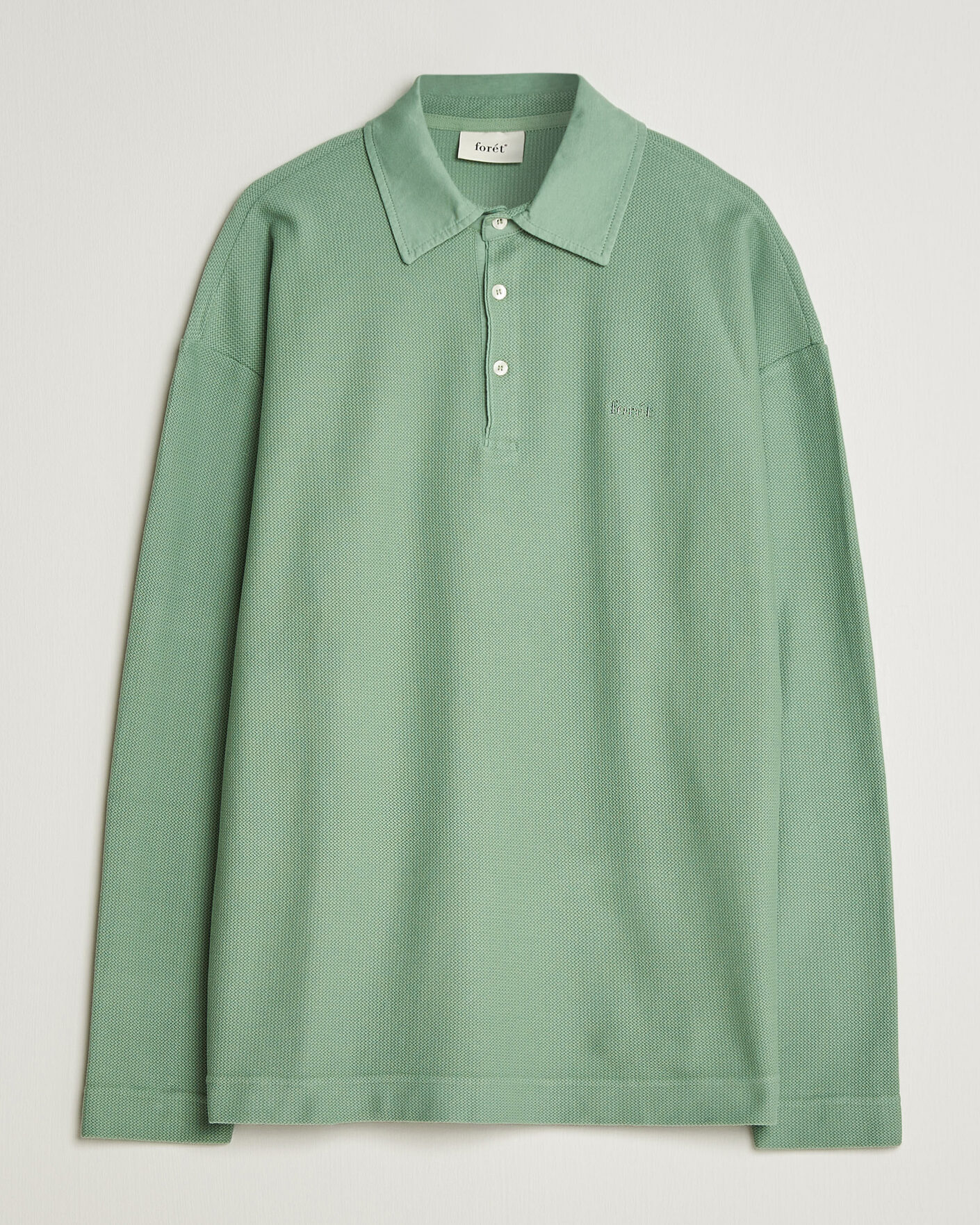 Herre | Polotrøjer | Forét | Herb Textured Knit Polo Green Oxide