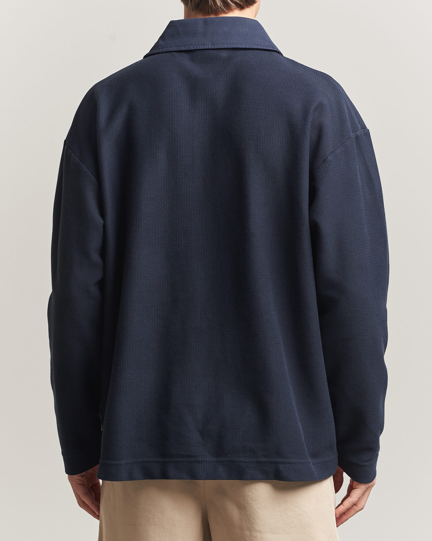 Herre | Trøjer | Forét | Herb Textured Knit Polo Navy