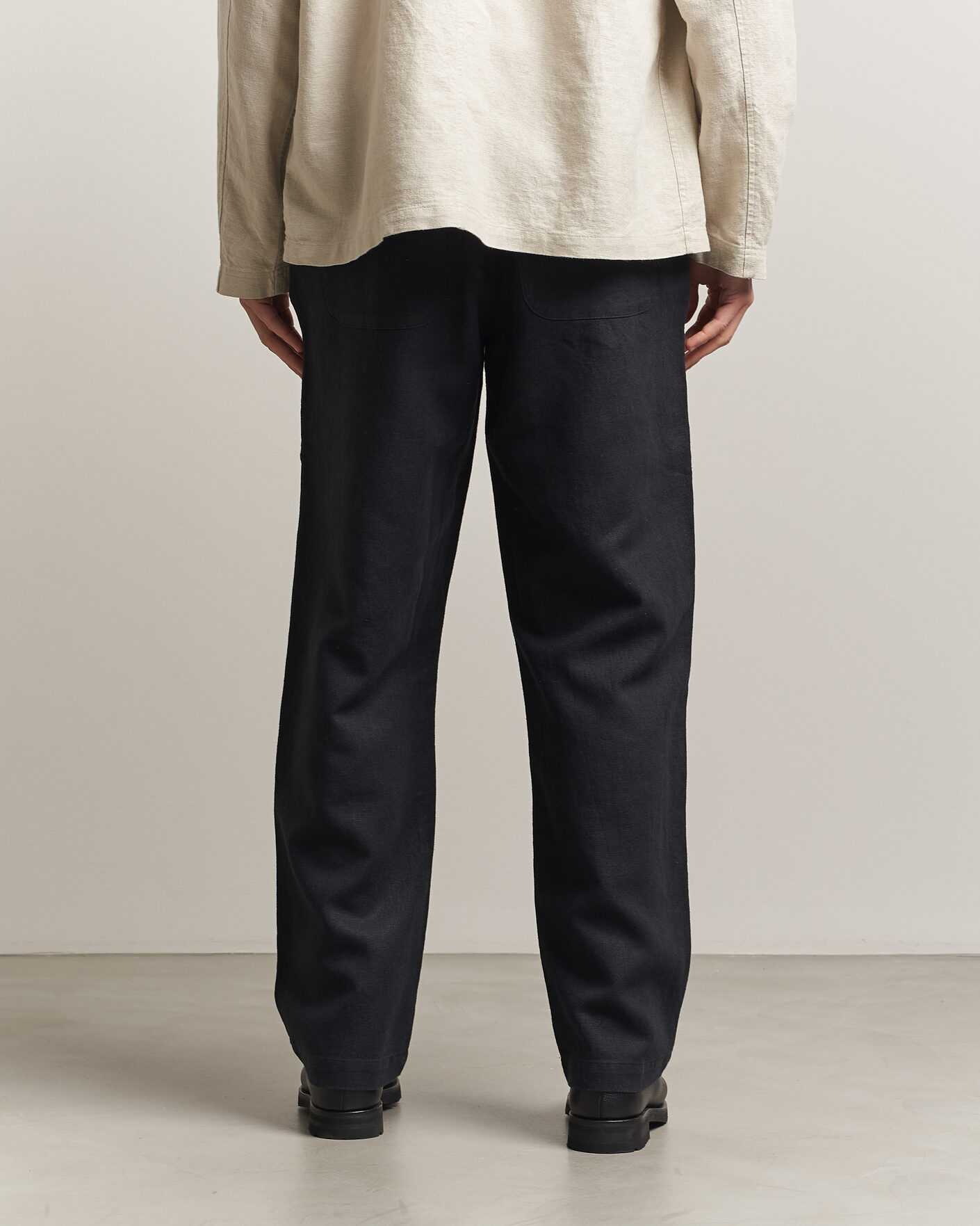 Herre | Bukser | LES DEUX | Linen Comfort Suit Pants Black