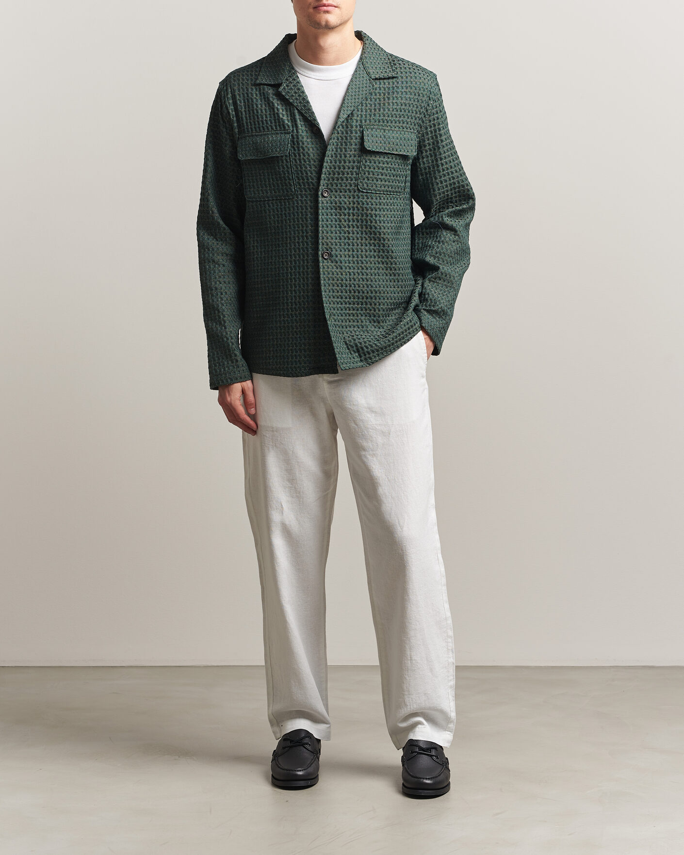 Herre | Bukser | LES DEUX | Linen Comfort Suit Pants White