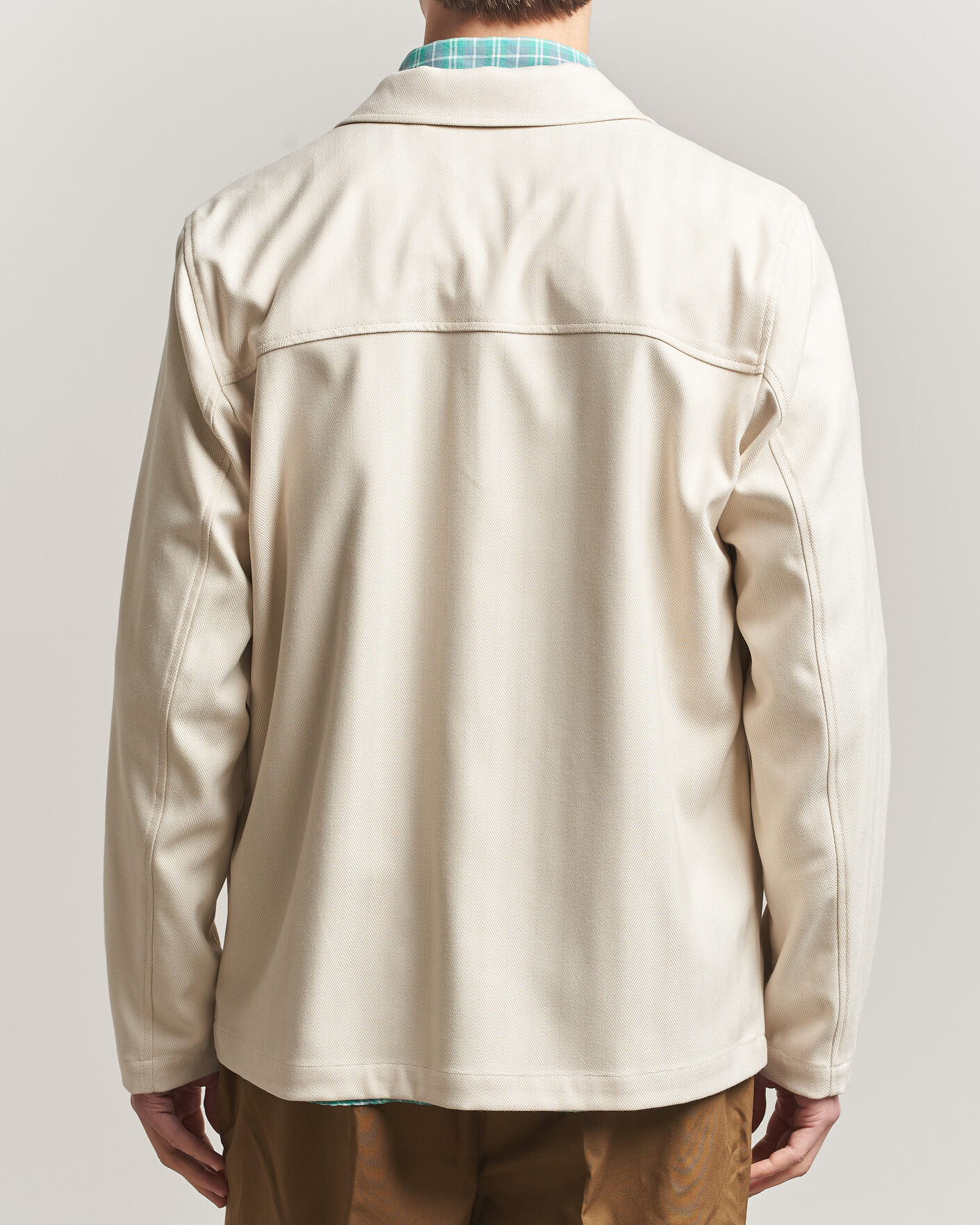 Herre | Skjorter | LES DEUX | Herringbone Overshirt Ivory