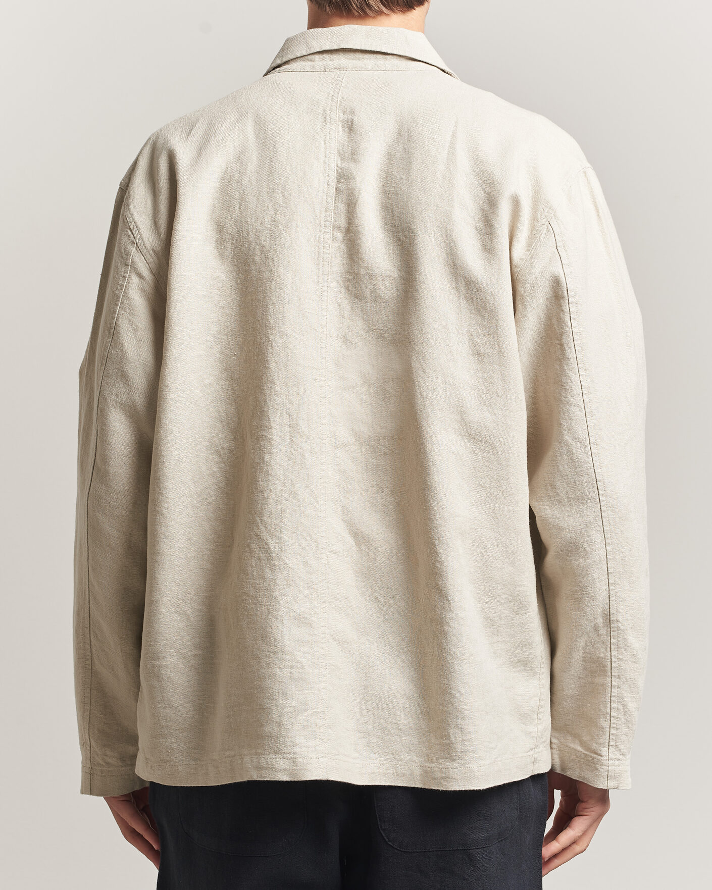 Herre | Skjorter | LES DEUX | Linen Overshirt Light Sand