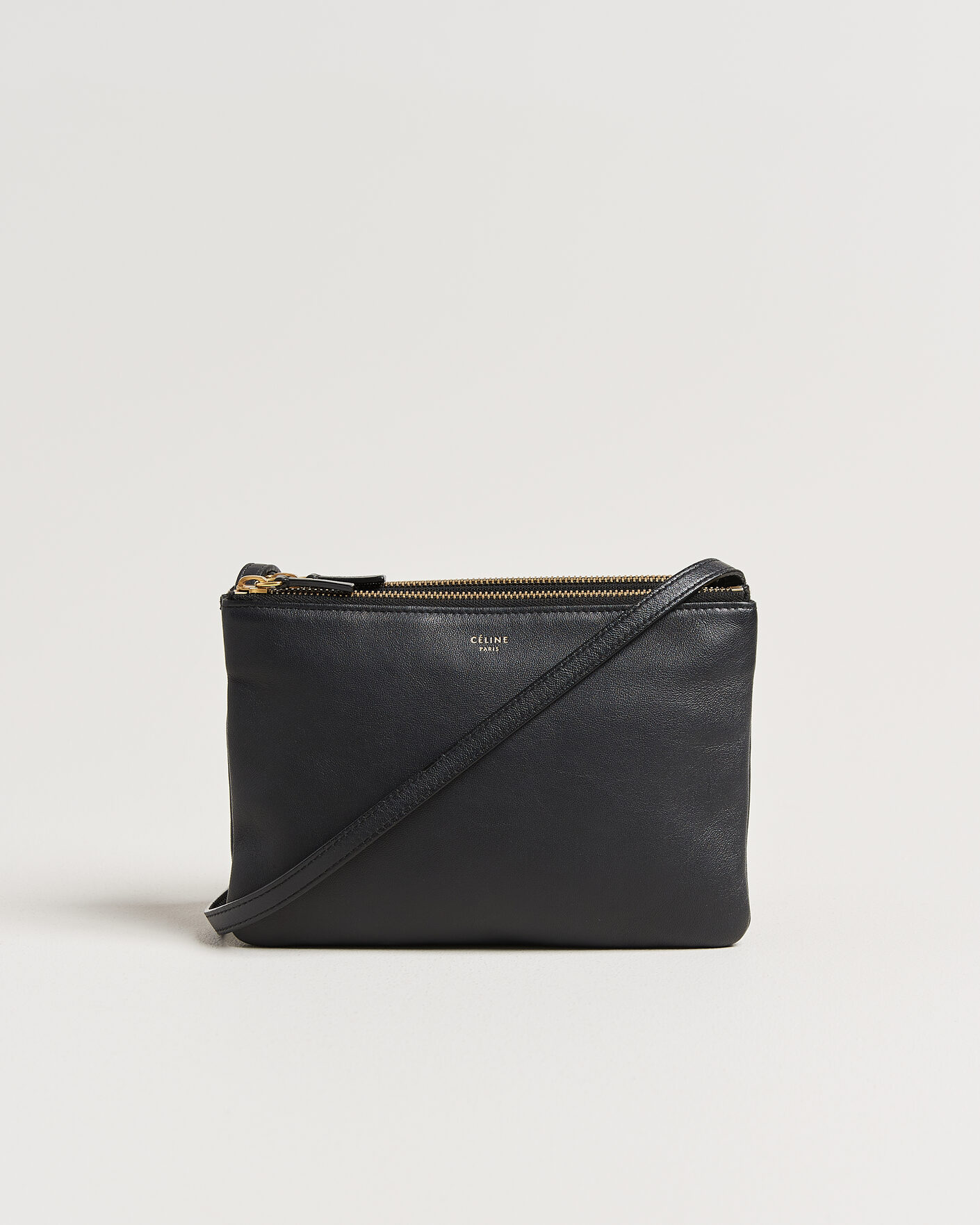 Herre | Pre-Owned & Vintage Bags | Celine Pre-Owned | Trio Bag Small Leather Black