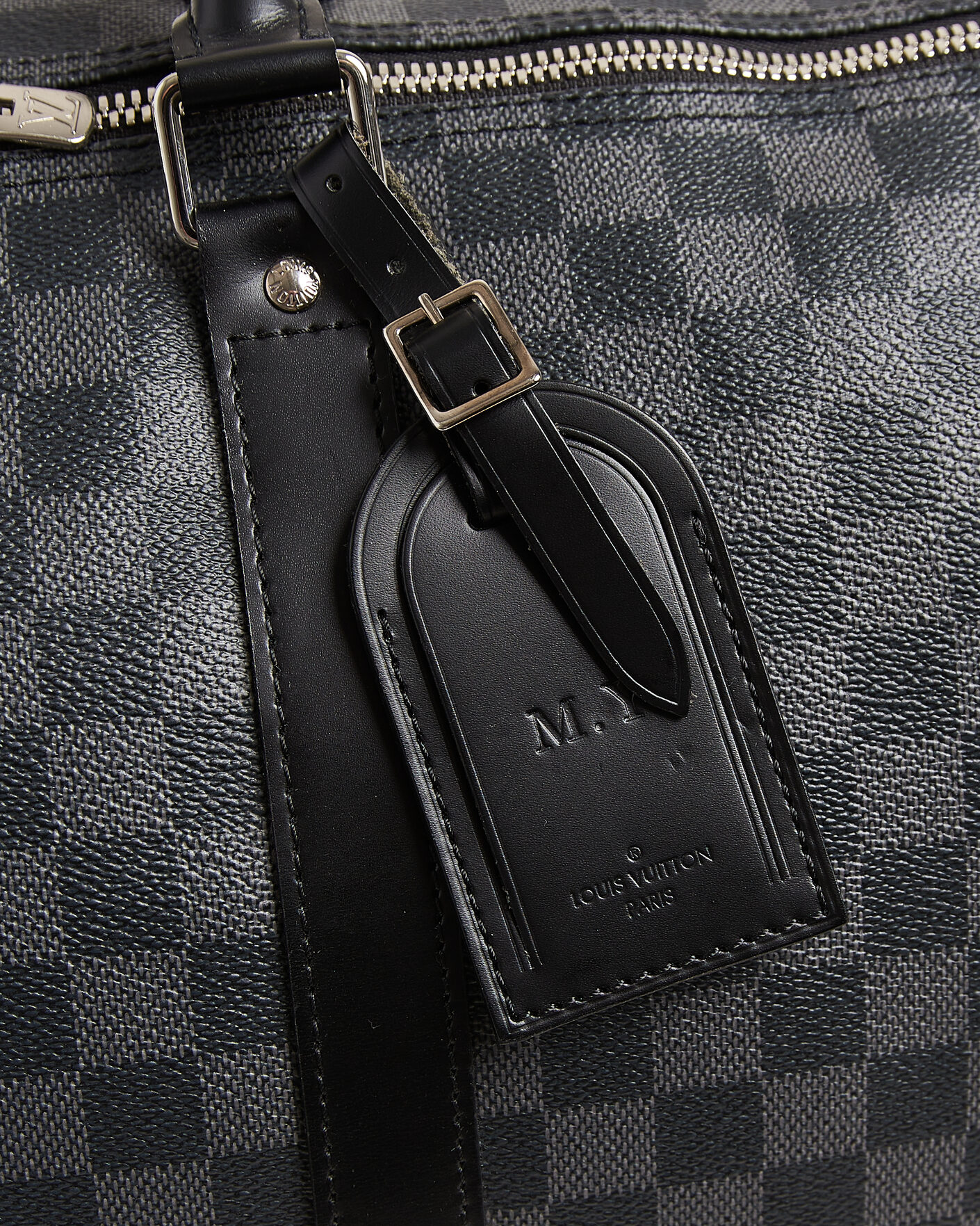 Herre | Pre-Owned & Vintage Bags | Louis Vuitton Pre-Owned | Keepall Bandouliére 55 Damier Graphite