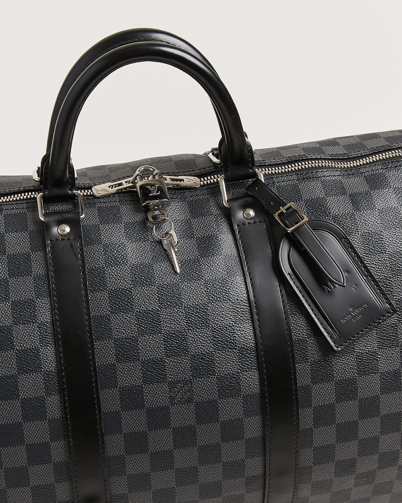 Herre | Pre-Owned & Vintage Bags | Louis Vuitton Pre-Owned | Keepall Bandouliére 55 Damier Graphite