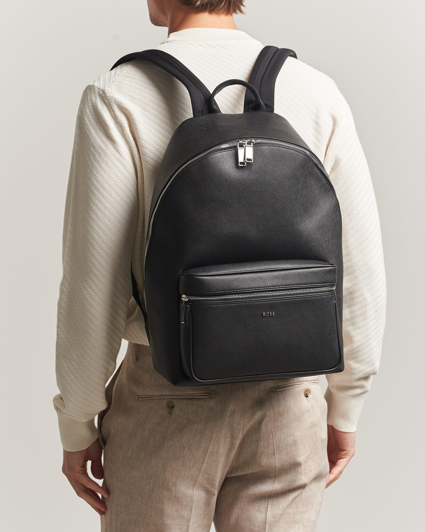 Herre | Tasker | BOSS BLACK | Northon Leather Backpack Black