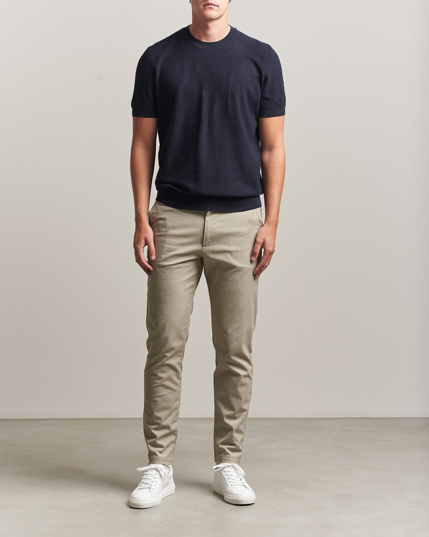 Herre | Bukser | BOSS BLACK | Kaiton Structured Chinos Open Beige