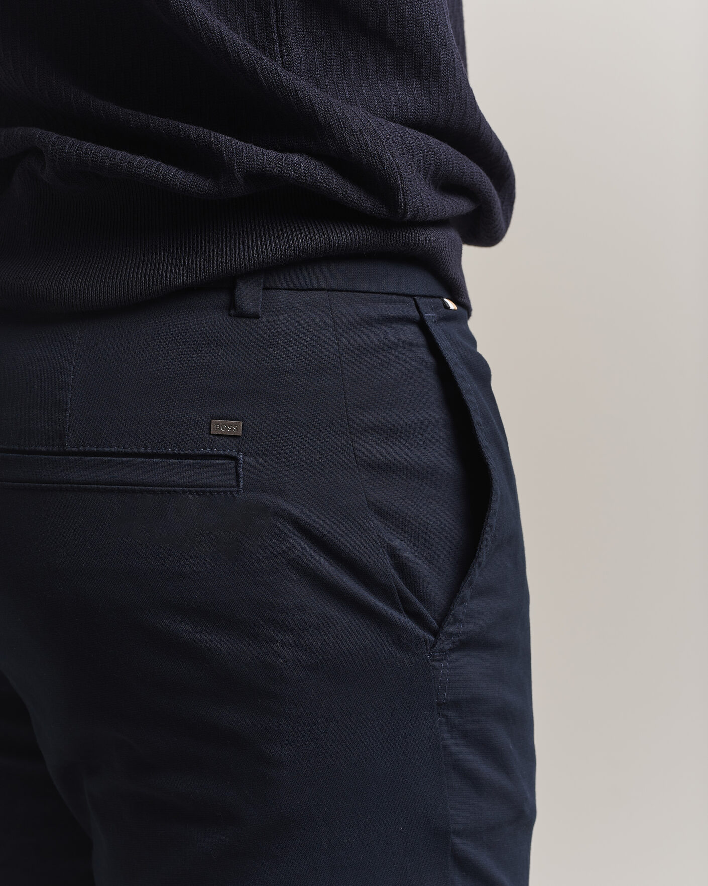 Herre | Bukser | BOSS BLACK | Kaiton Structured Chinos Dark Blue