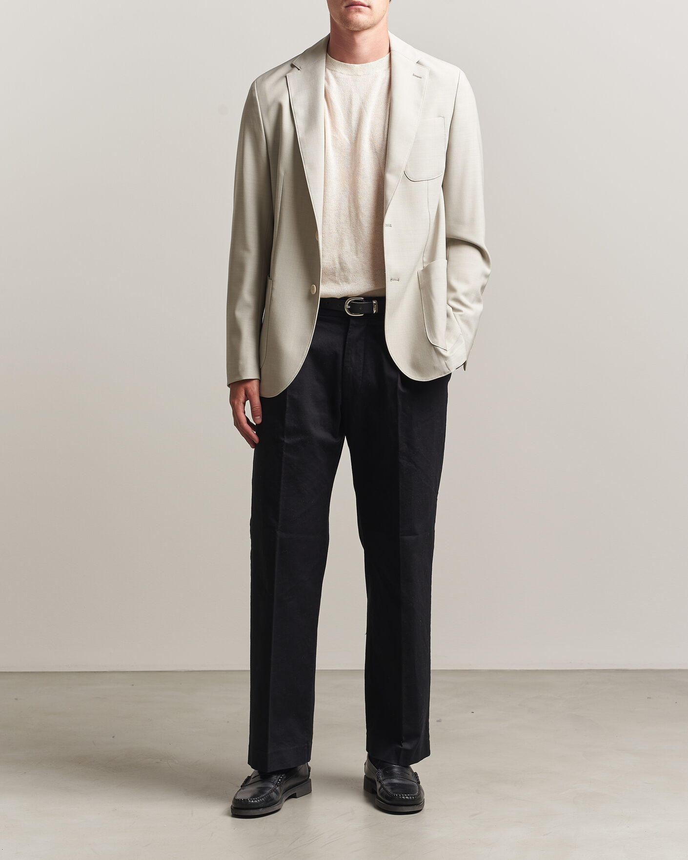 Herre | Blazere & jakker | BOSS BLACK | Hanry Wool Patch Pocket Blazer Light Beige