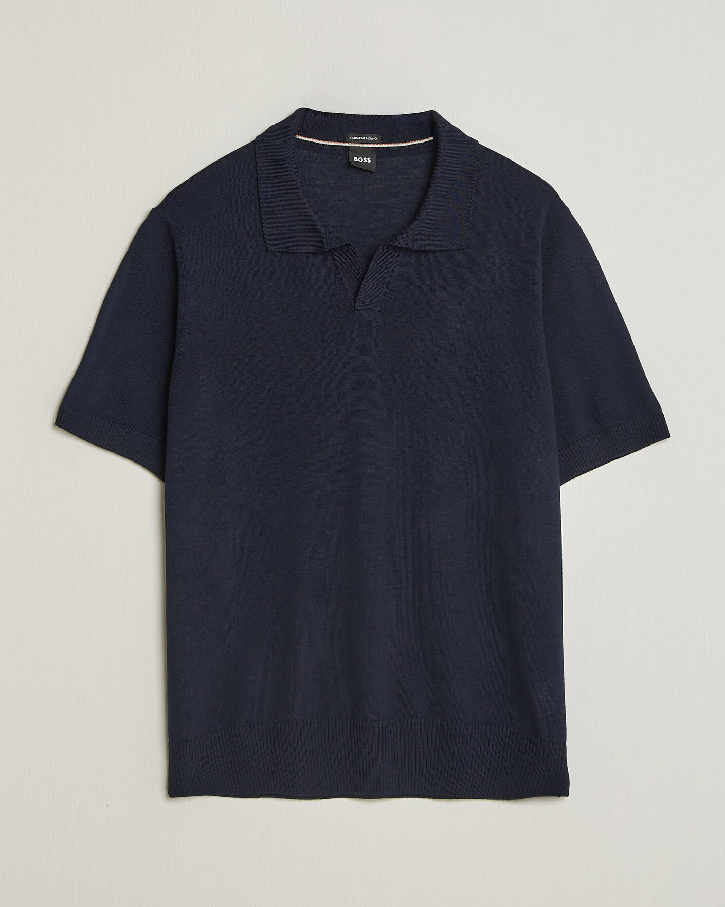 Herre | Polotrøjer | BOSS BLACK | Lantoni Knitted Polo Dark Blue