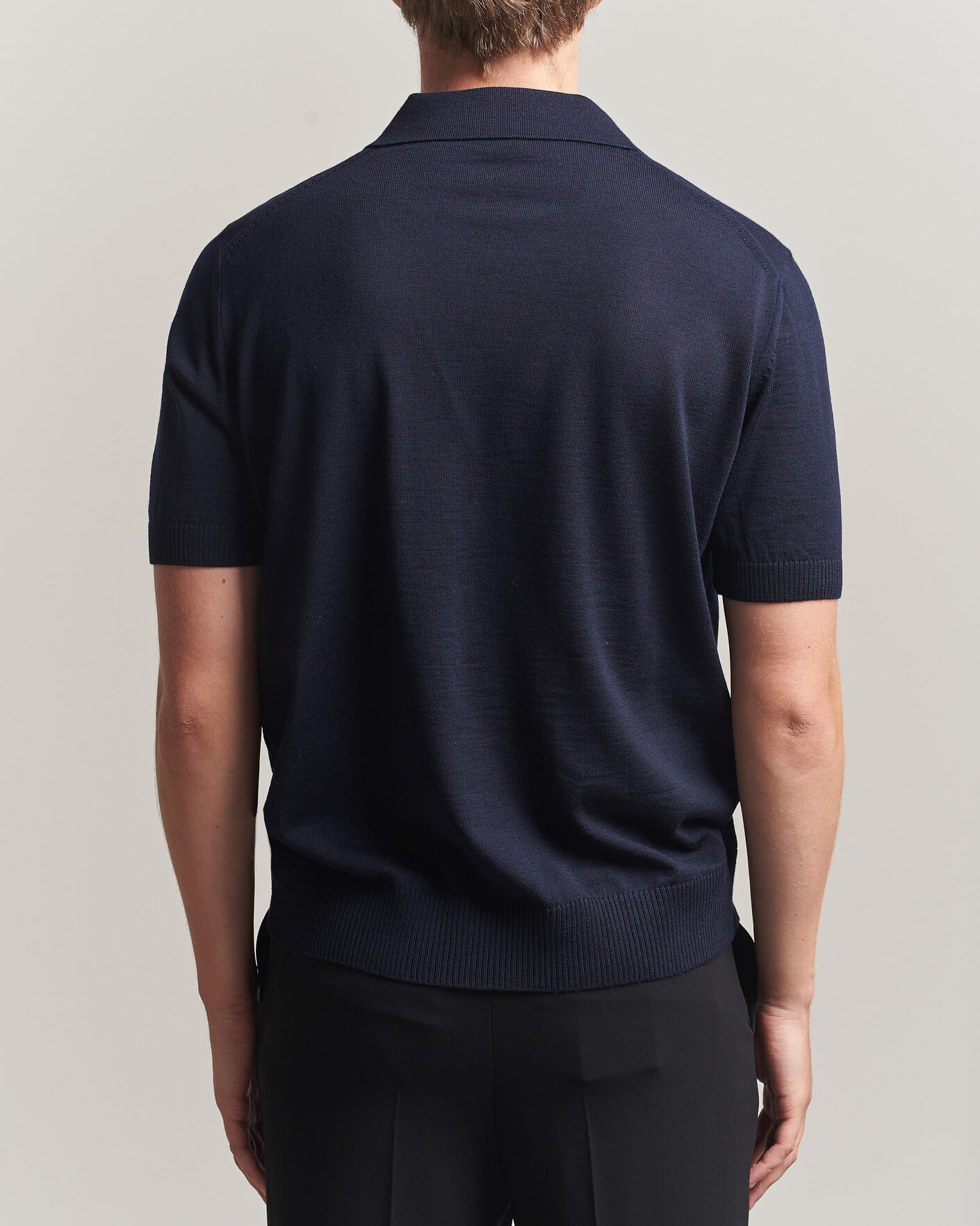 Herre | Polotrøjer | BOSS BLACK | Lantoni Knitted Polo Dark Blue