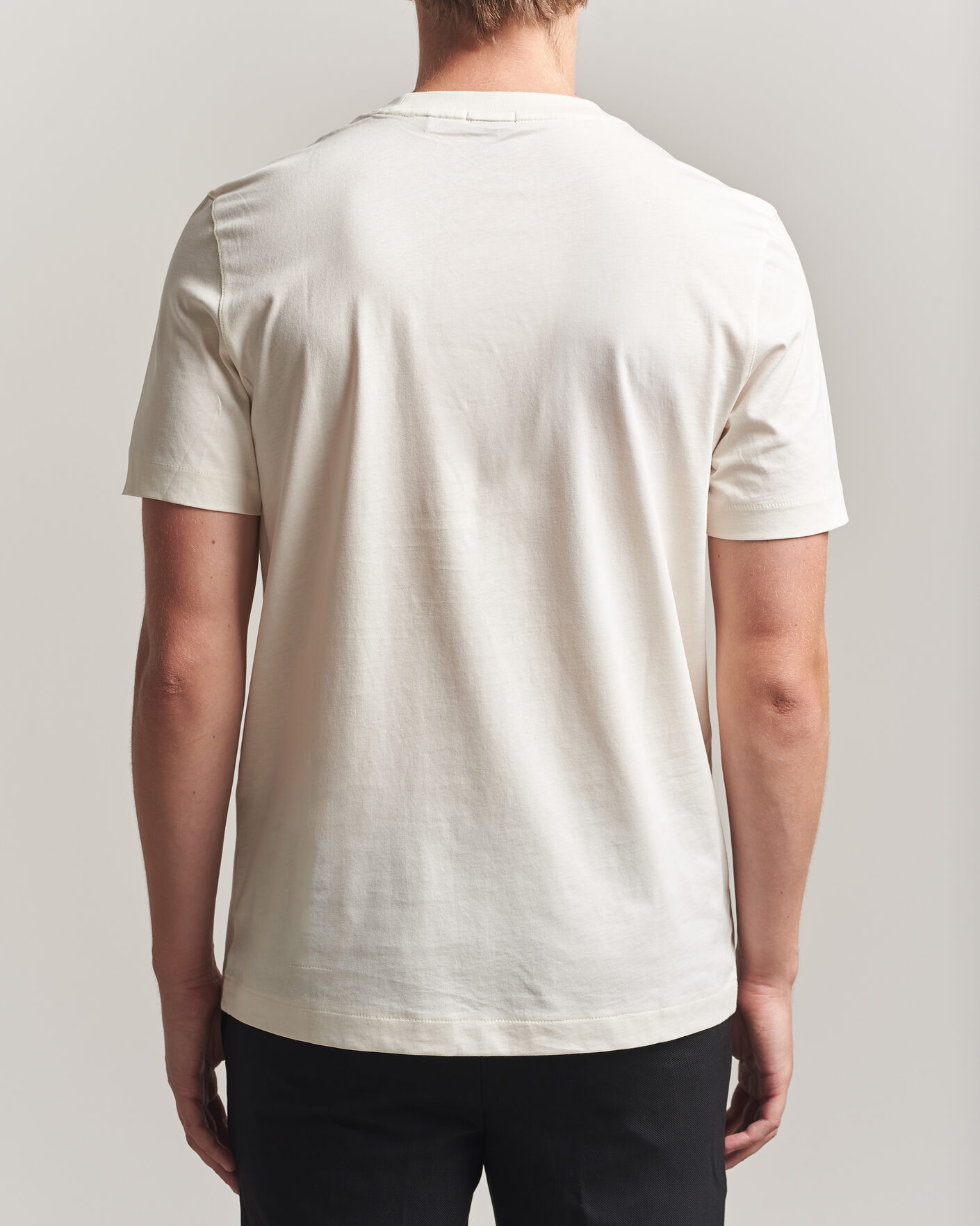 Herre | T-Shirts | BOSS BLACK | Thompson Crew Neck T-Shirt Open White