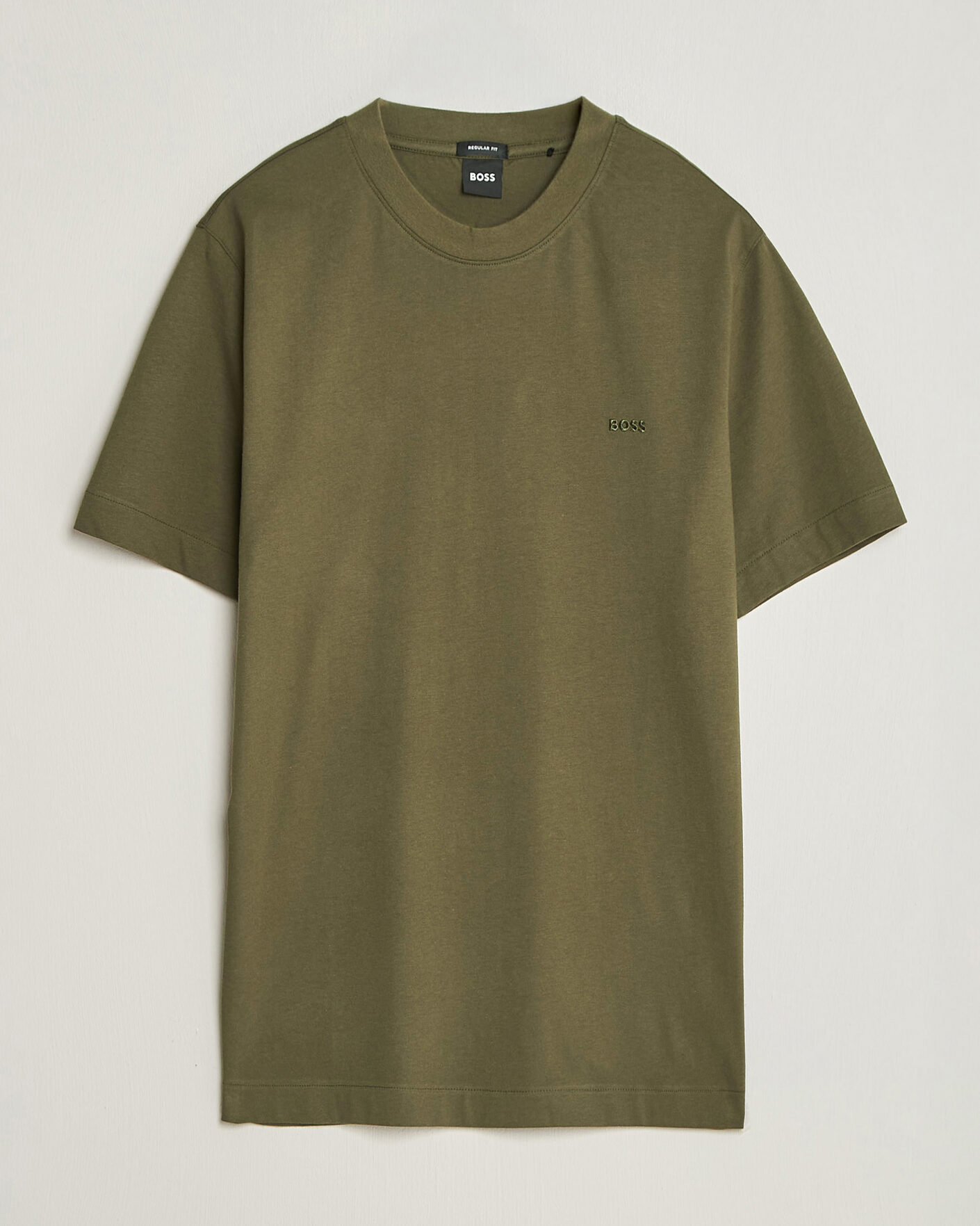 Herre | T-Shirts | BOSS BLACK | Thompson Crew Neck T-Shirt Open Green