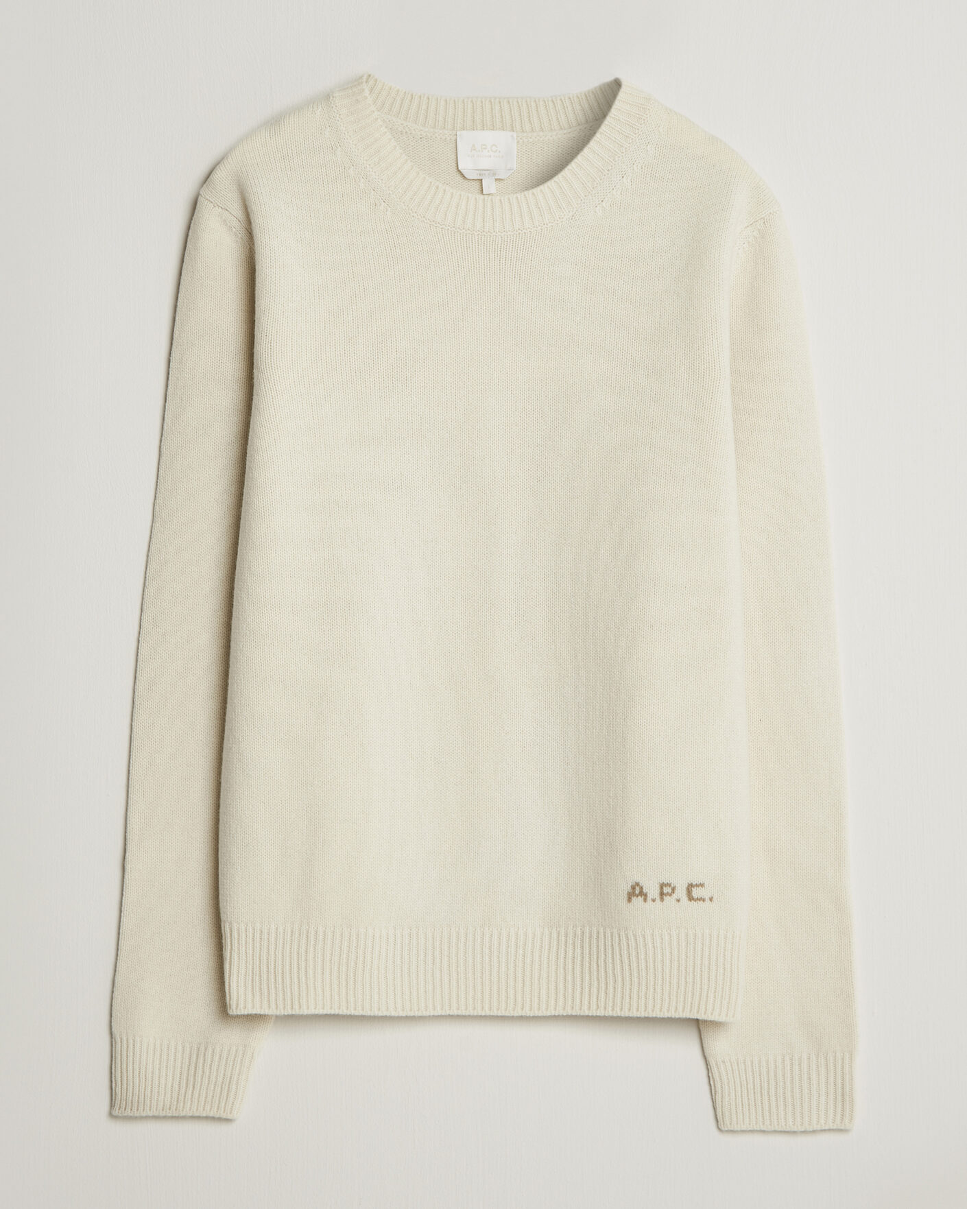 Herre | Trøjer | A.P.C. | Edmond Wool Knitted Sweater Ecru