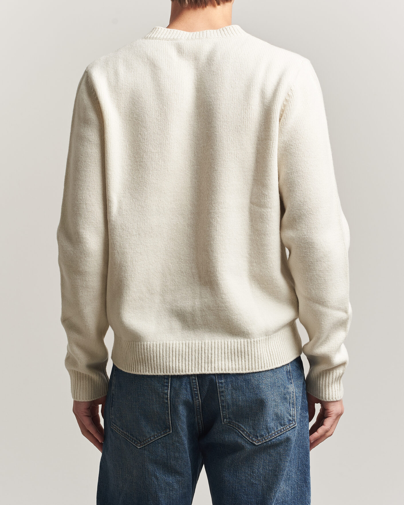 Herre | Trøjer | A.P.C. | Edmond Wool Knitted Sweater Ecru