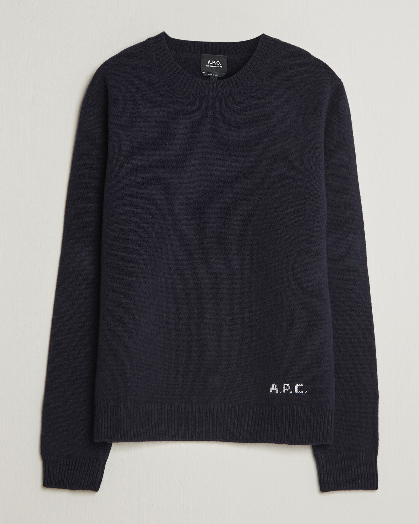 Herre | Trøjer | A.P.C. | Edmond Wool Knitted Sweater Dark Navy