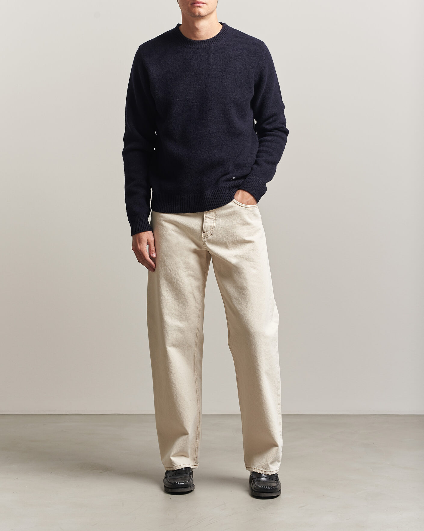 Herre | Trøjer | A.P.C. | Edmond Wool Knitted Sweater Dark Navy
