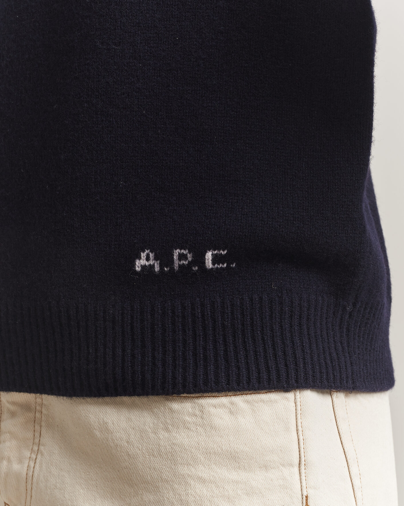 Herre | Trøjer | A.P.C. | Edmond Wool Knitted Sweater Dark Navy