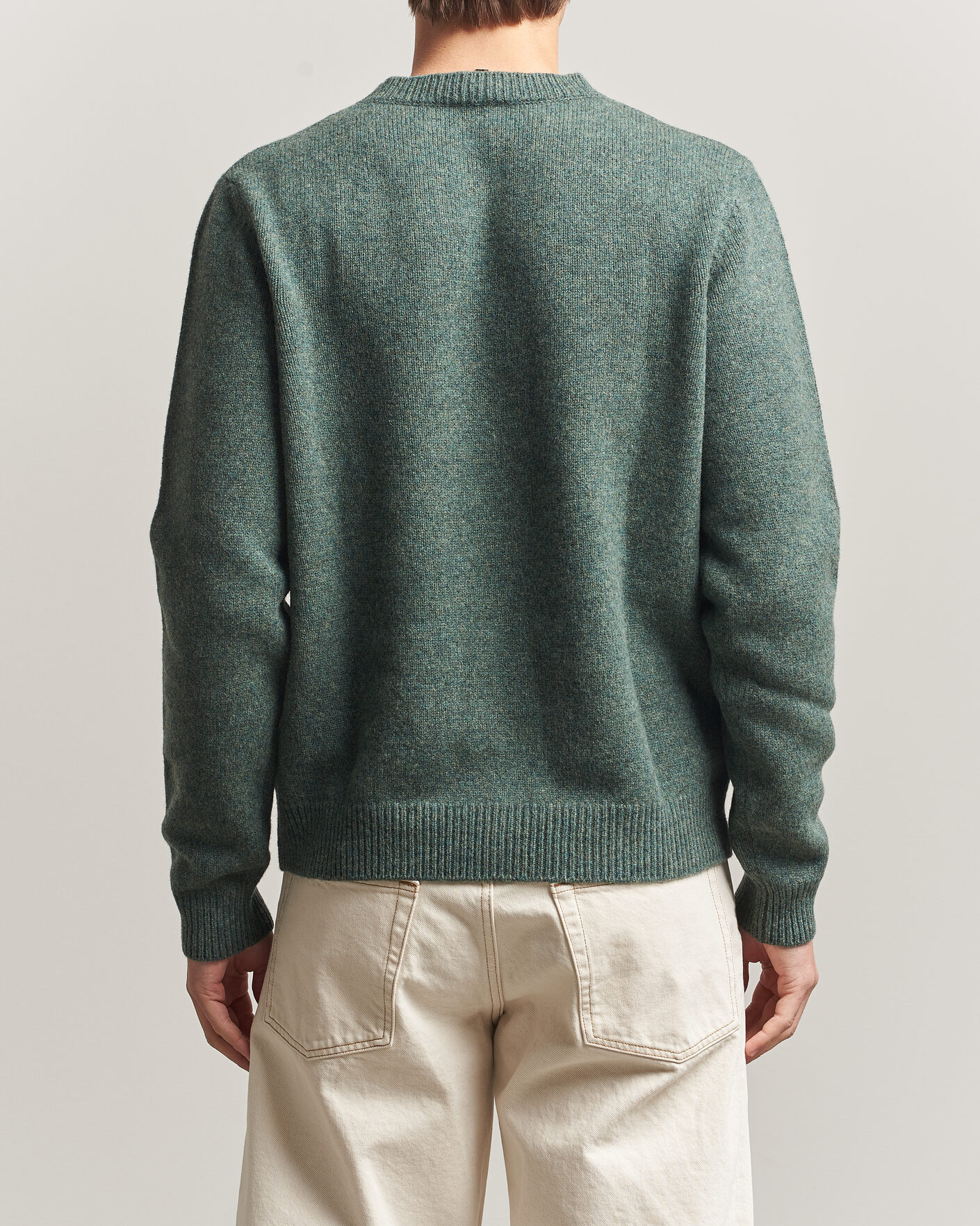 Herre | Trøjer | A.P.C. | Edmond Wool Knitted Sweater Green Melange