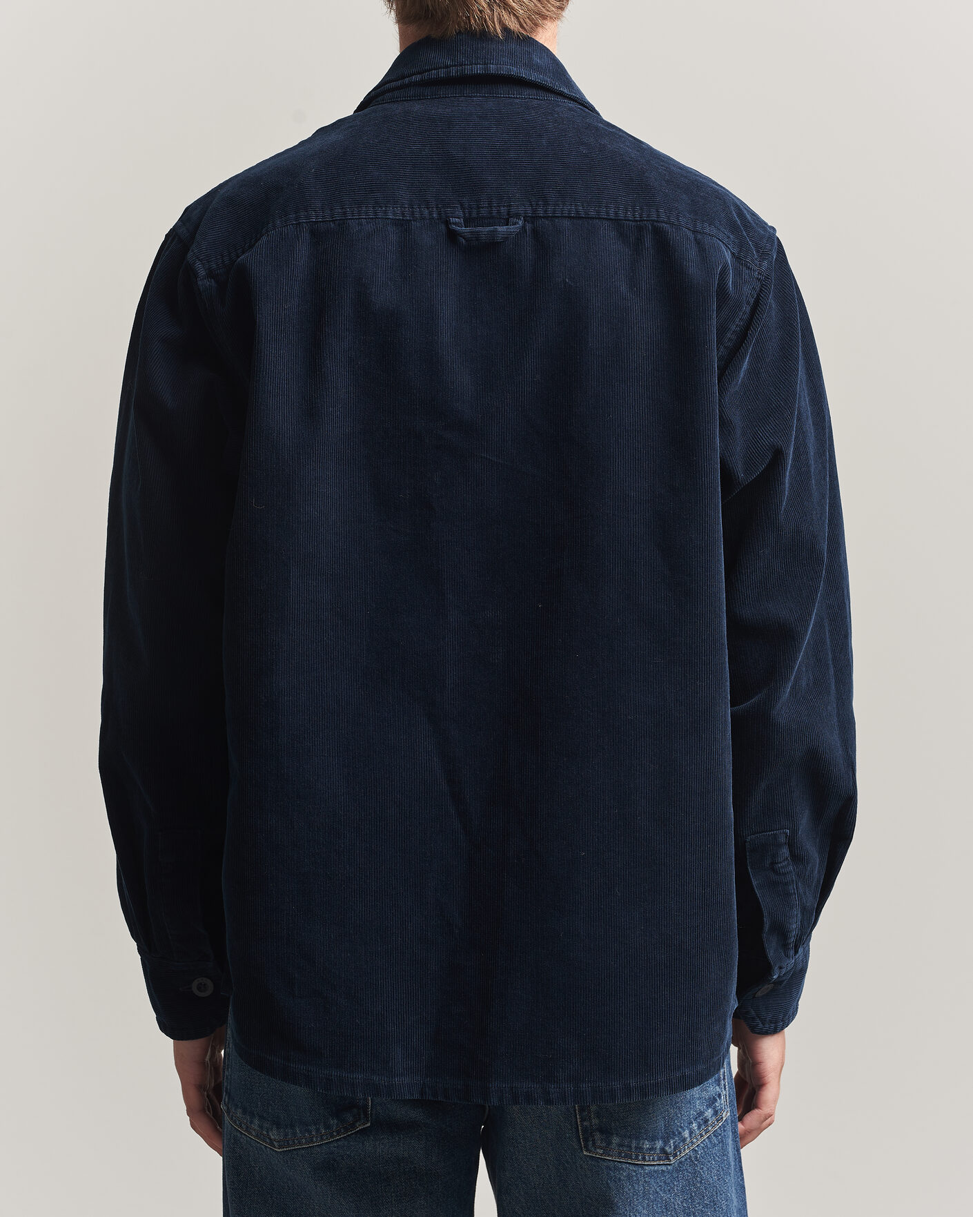 Herre | Skjorter | A.P.C. | Basile Corduroy Overshirt Dark Navy