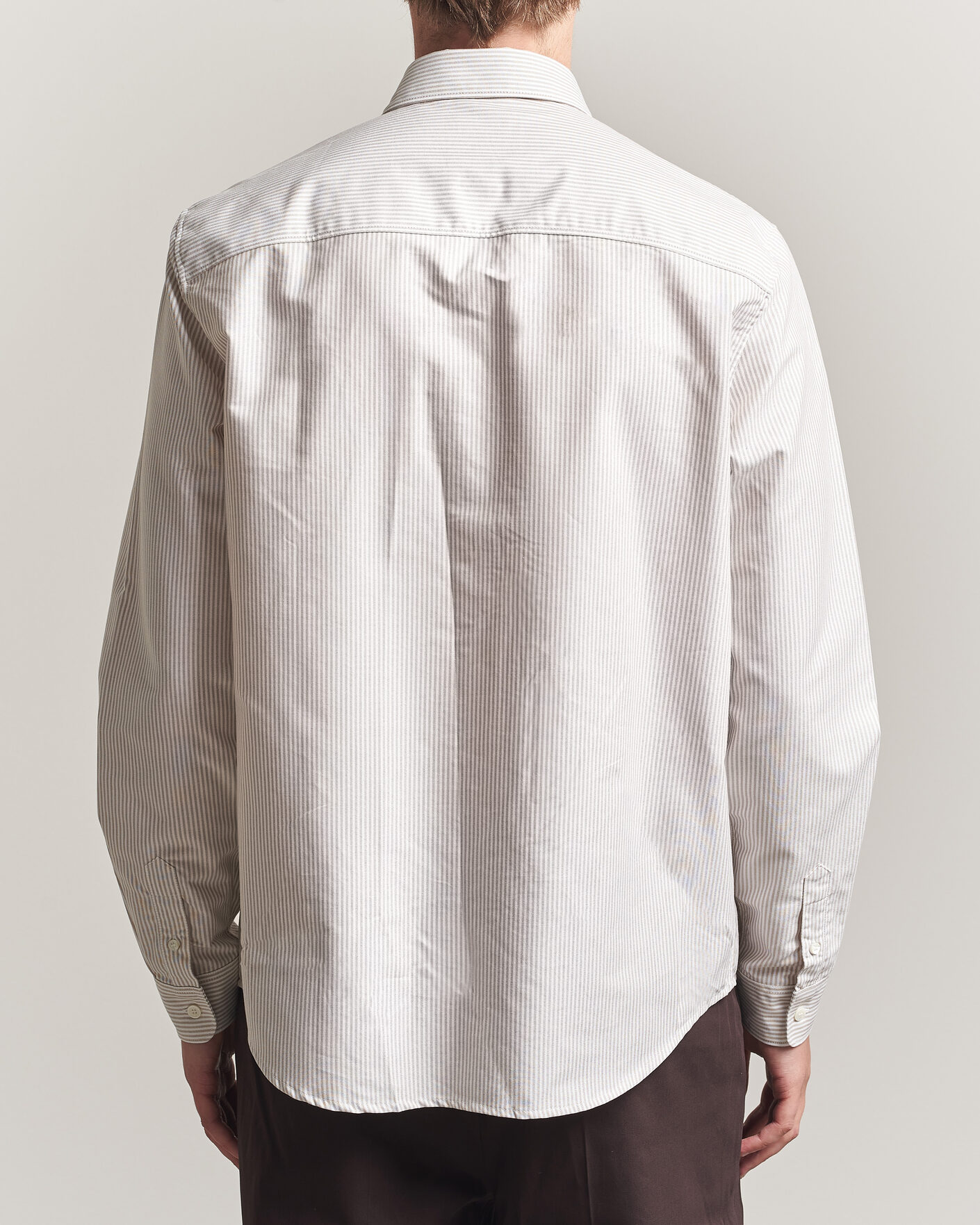 Herre | Skjorter | A.P.C. | Greg Striped Oxford Shirt Beige/White
