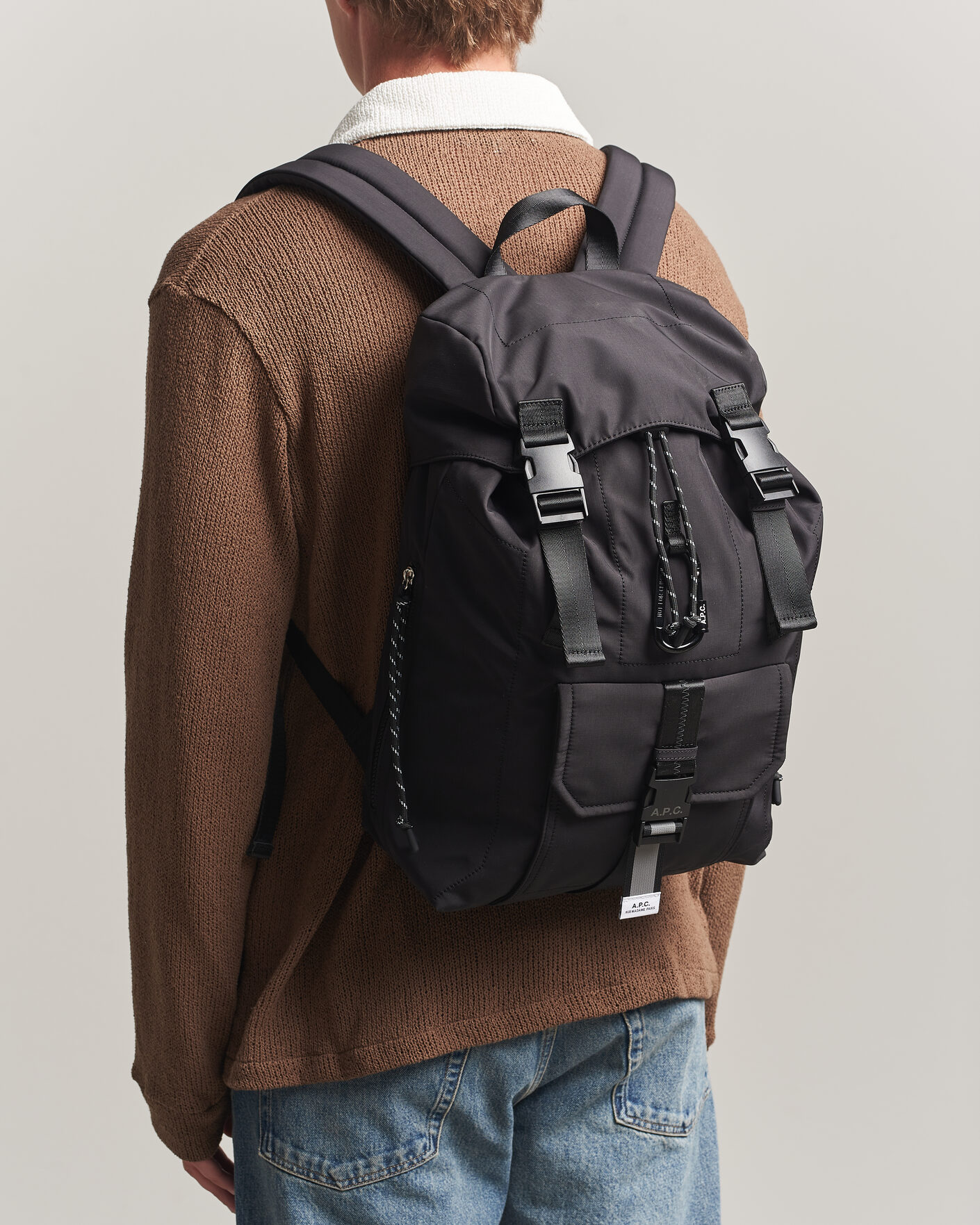 Herre | Tasker | A.P.C. | Trek Backpack Black