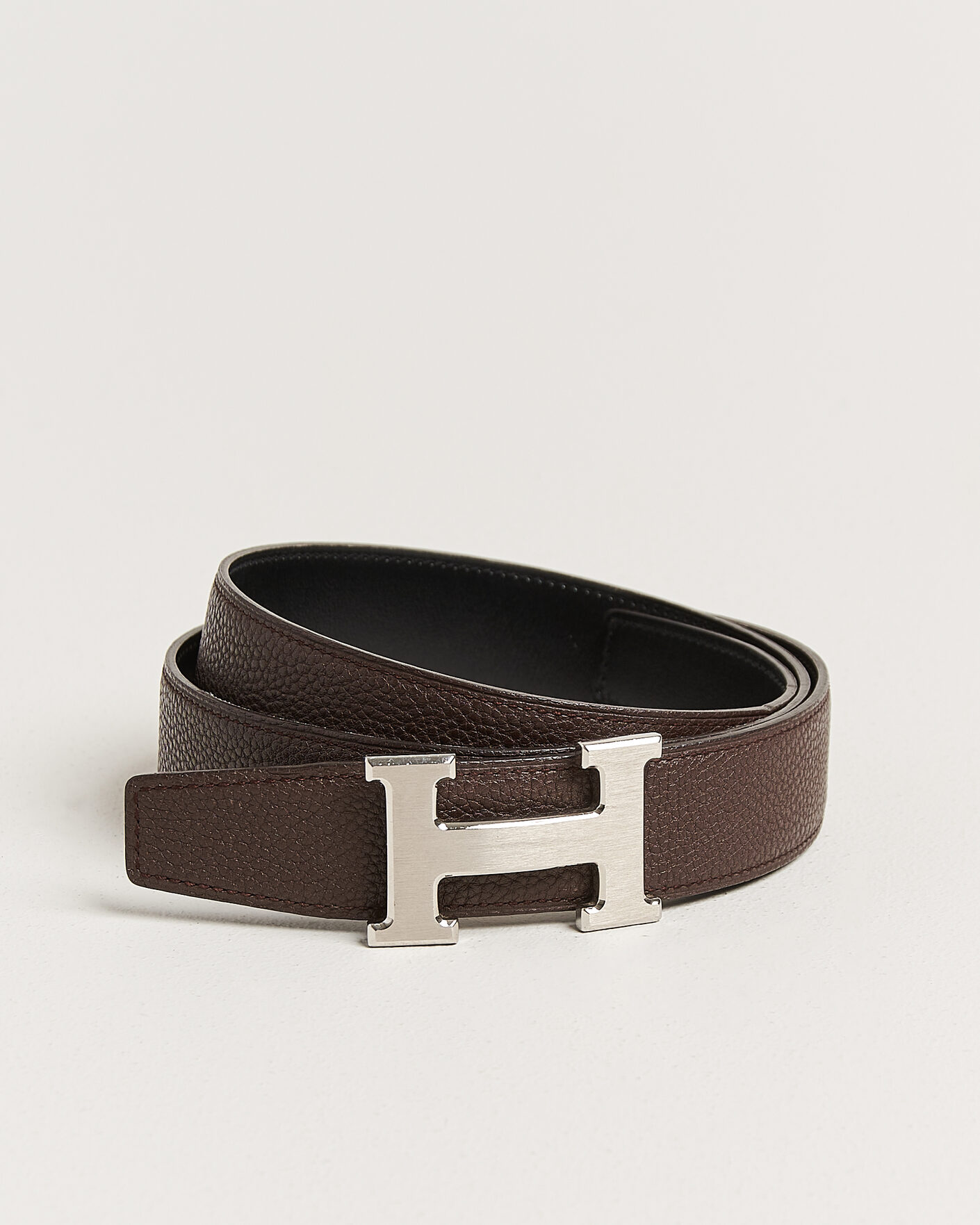 Herre | Pre-Owned & Vintage Bags | Hermès Pre-Owned | Constance Reversible Belt 90 Brown/Black