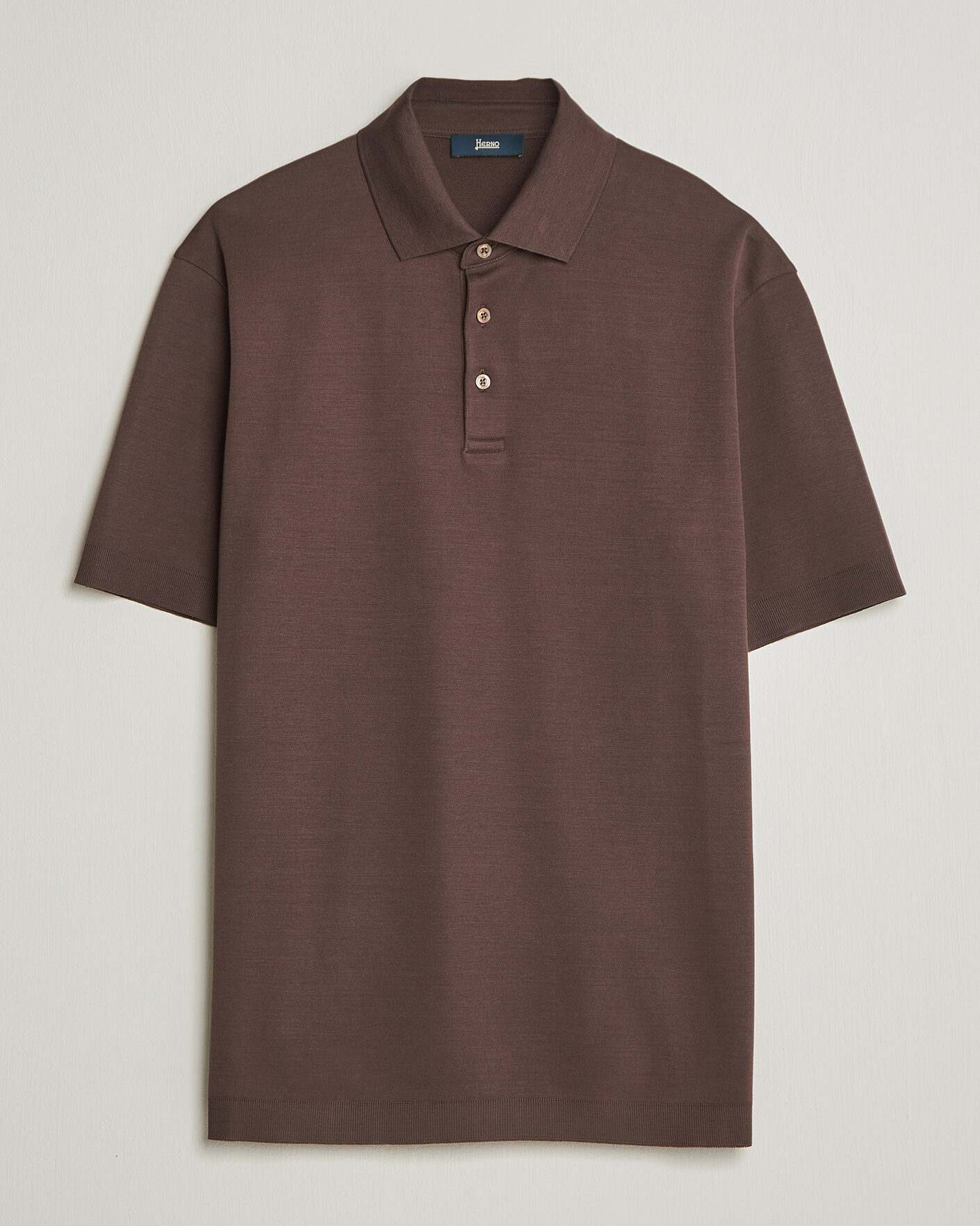 Herre | Polotrøjer | Herno | Micro Piquet Polo Brown
