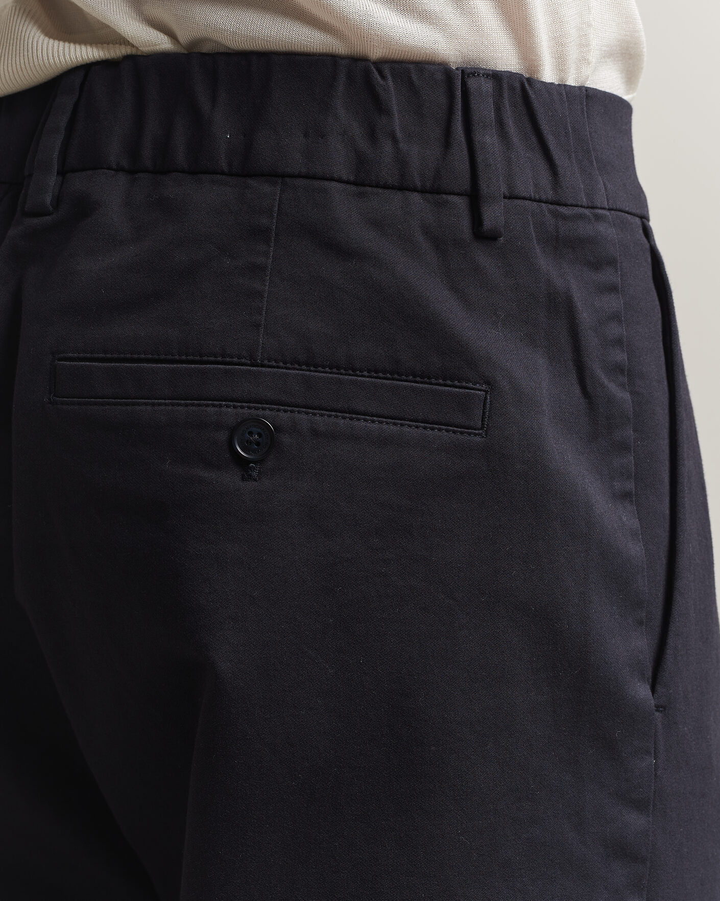 Herre | Bukser | NN07 | Kay Relaxed Fit Pleated Cotton Trousers Navy Blue