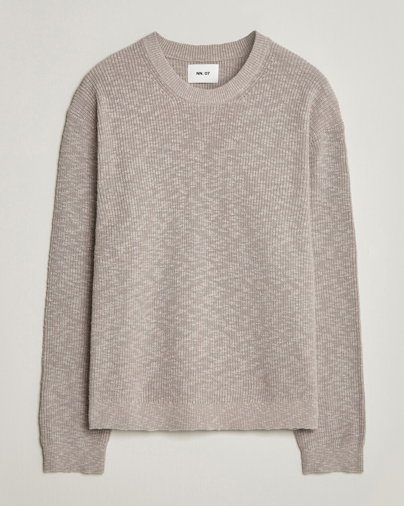 Herre | Trøjer | NN07 | Russell Cotton Knitted Sweater Moon Dust