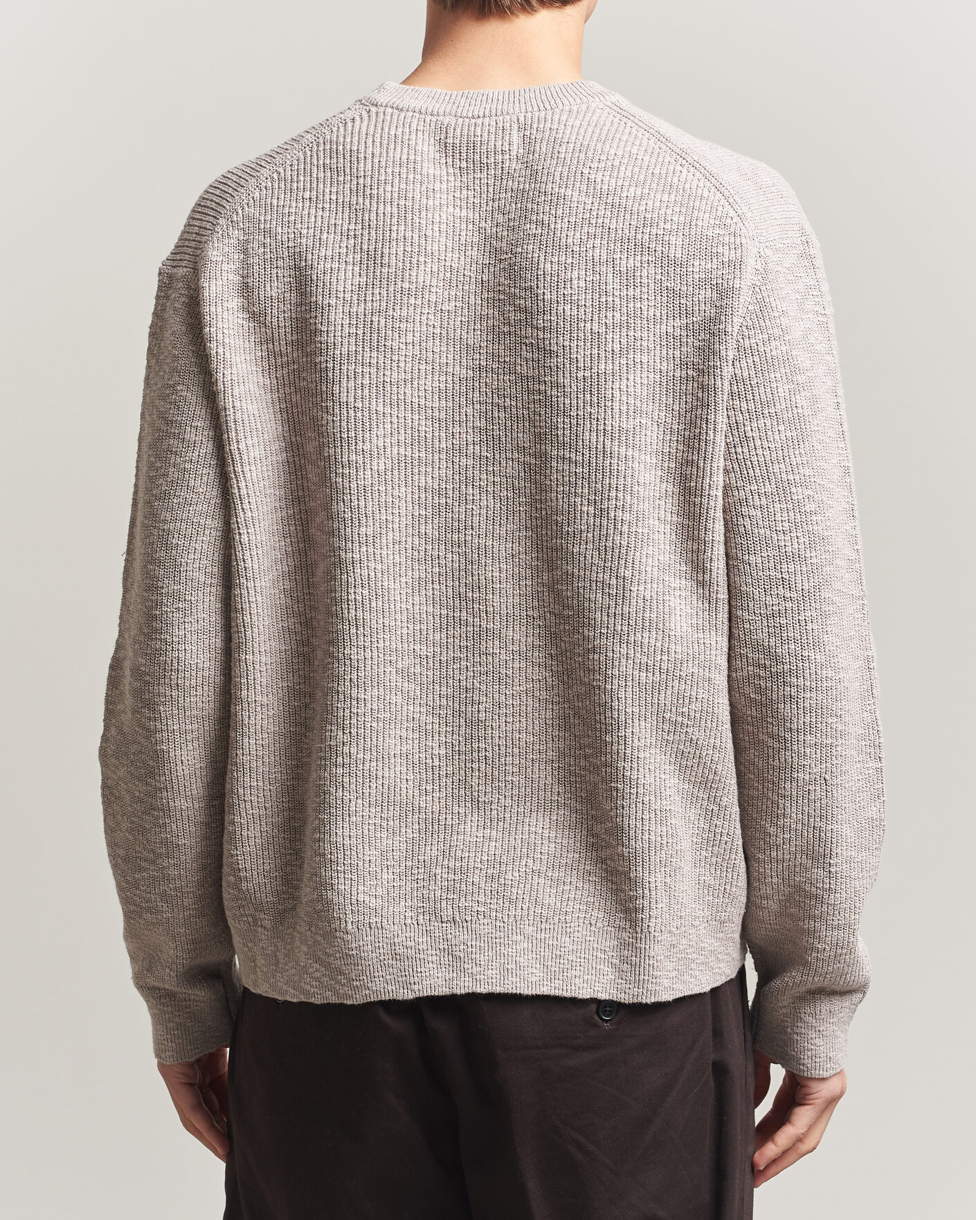 Herre | Trøjer | NN07 | Russell Cotton Knitted Sweater Moon Dust
