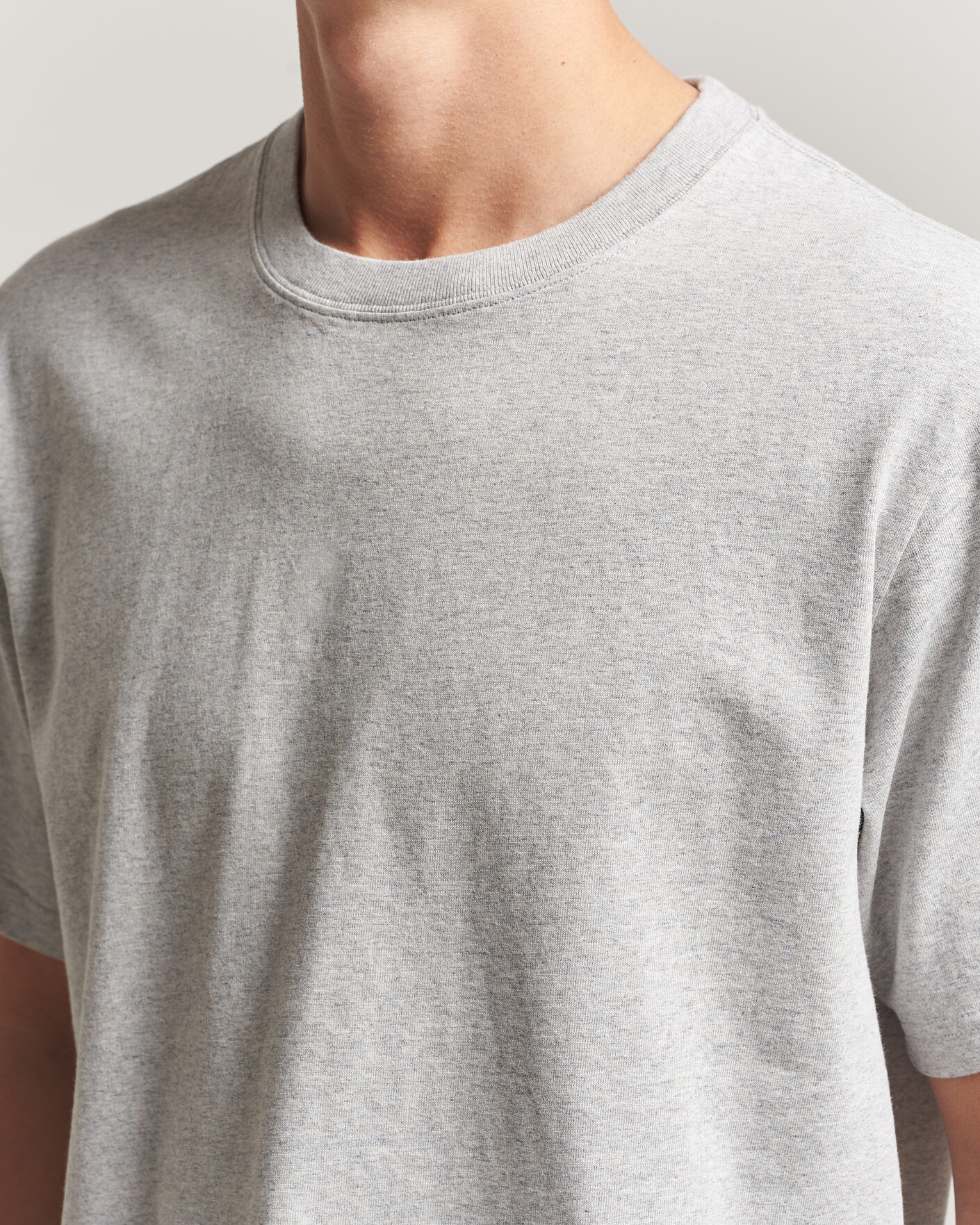 Herre | T-Shirts | NN07 | Jett Printed HQ T-Shirt Grey Melange
