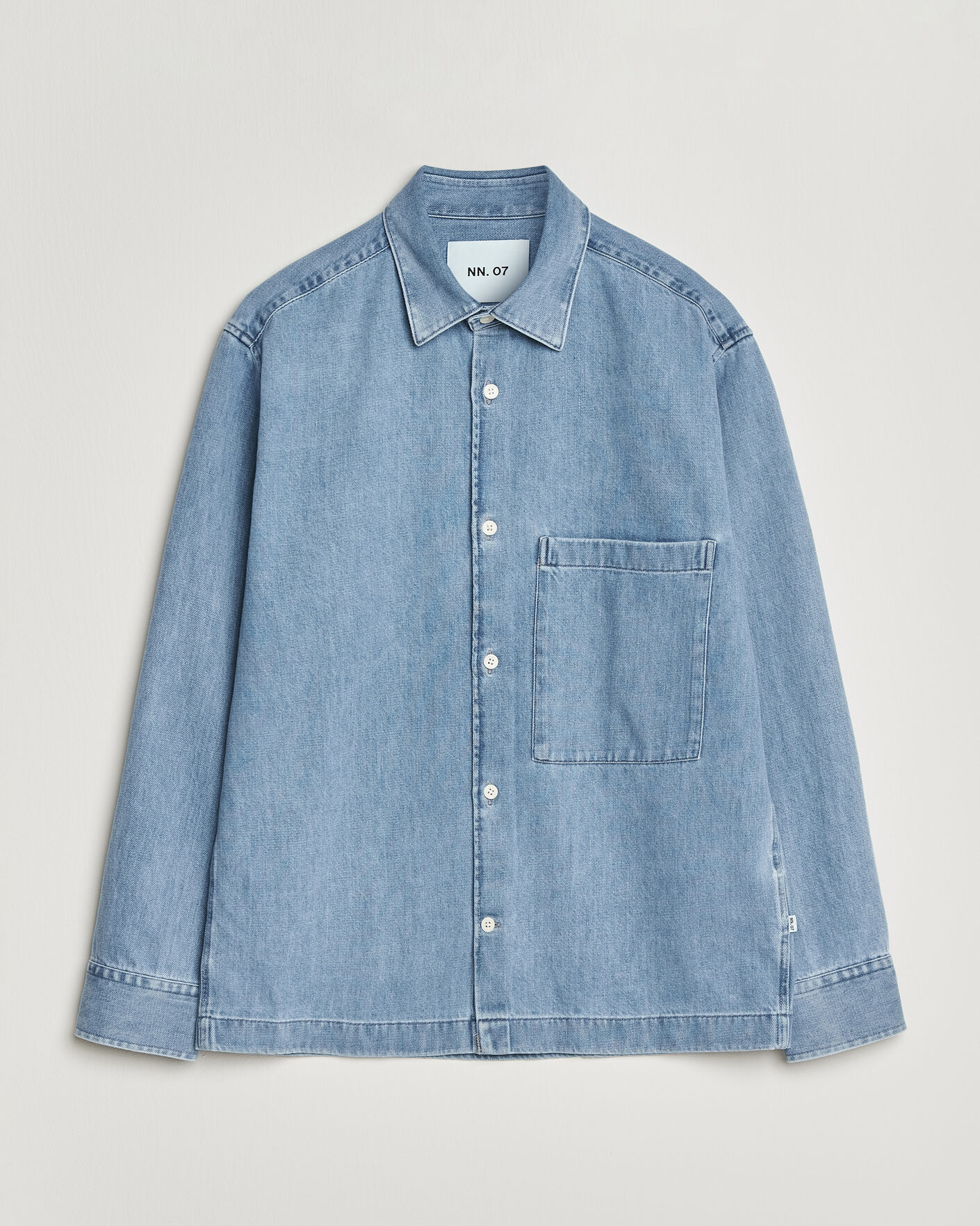 Herre | Skjorter | NN07 | Freddy Denim Overshirt Light Blue