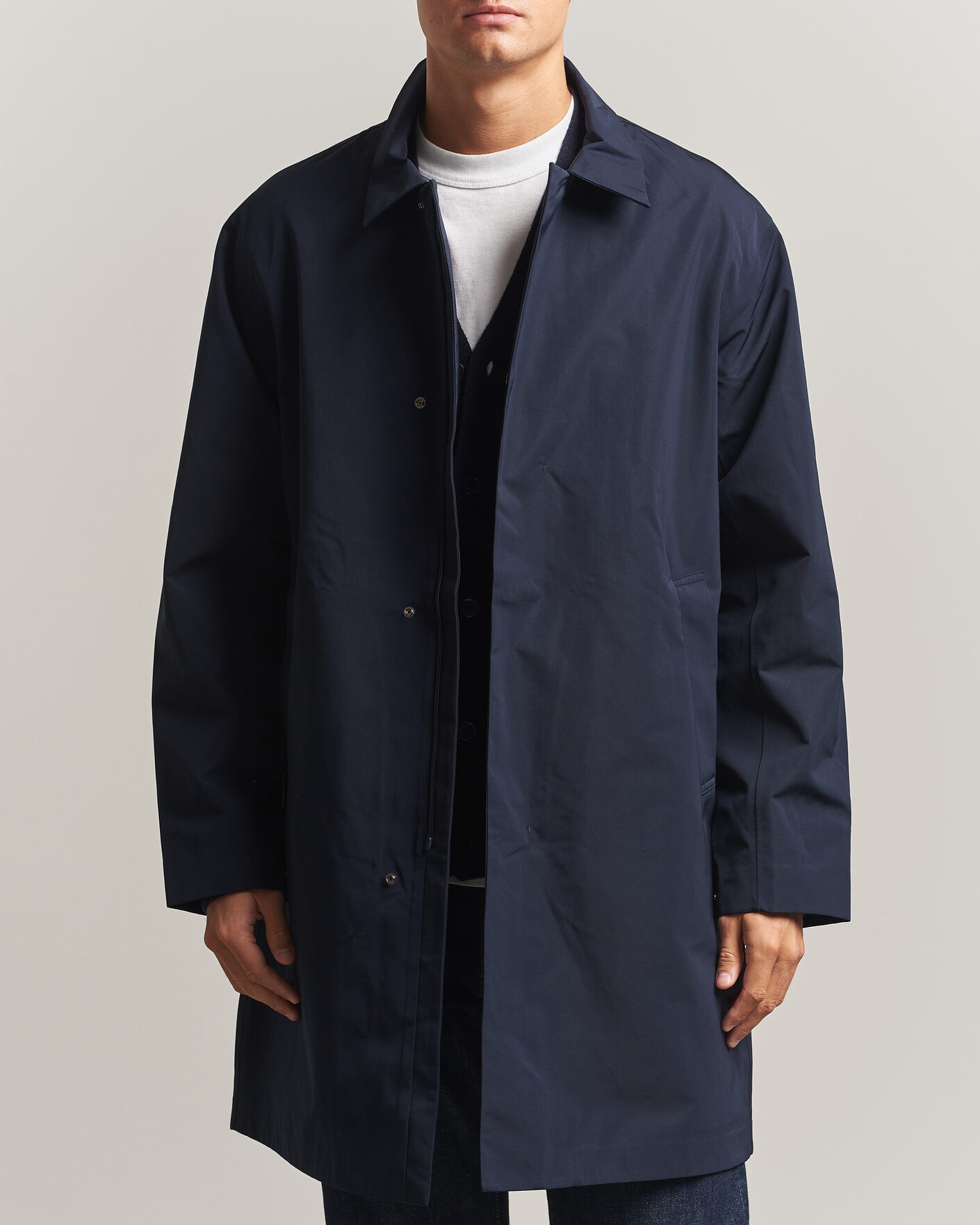 Herre | Jakker | NN07 | Steve Technical Coat Deep Navy