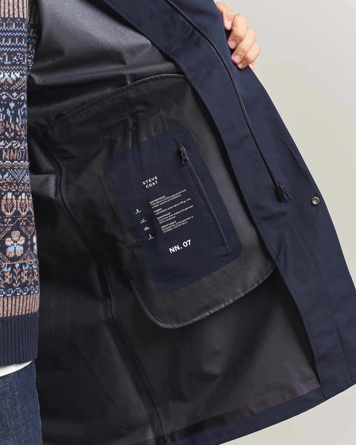 Herre | Jakker | NN07 | Steve Technical Coat Deep Navy