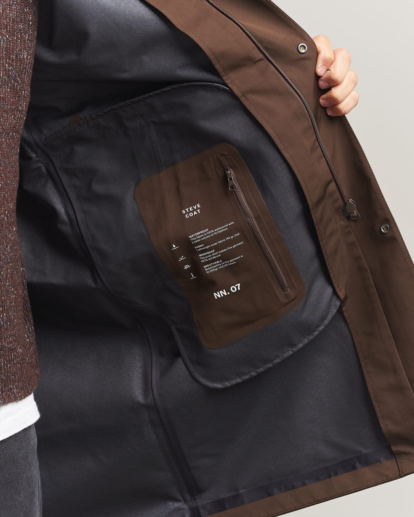 Herre | Jakker | NN07 | Steve Technical Coat Demitasse Brown
