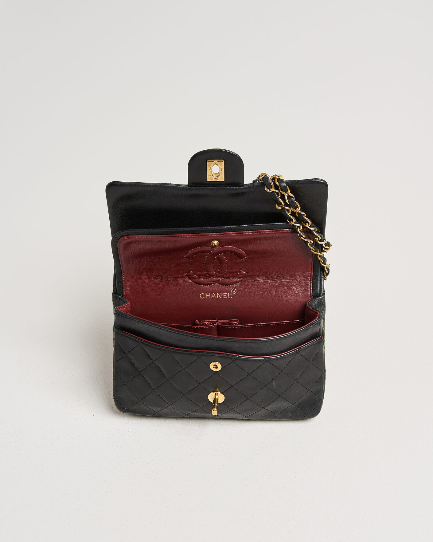 Herre | Chanel Pre-Owned Classic Small Double Flap Bag Black | Chanel Pre-Owned | Classic Small Double Flap Bag Black