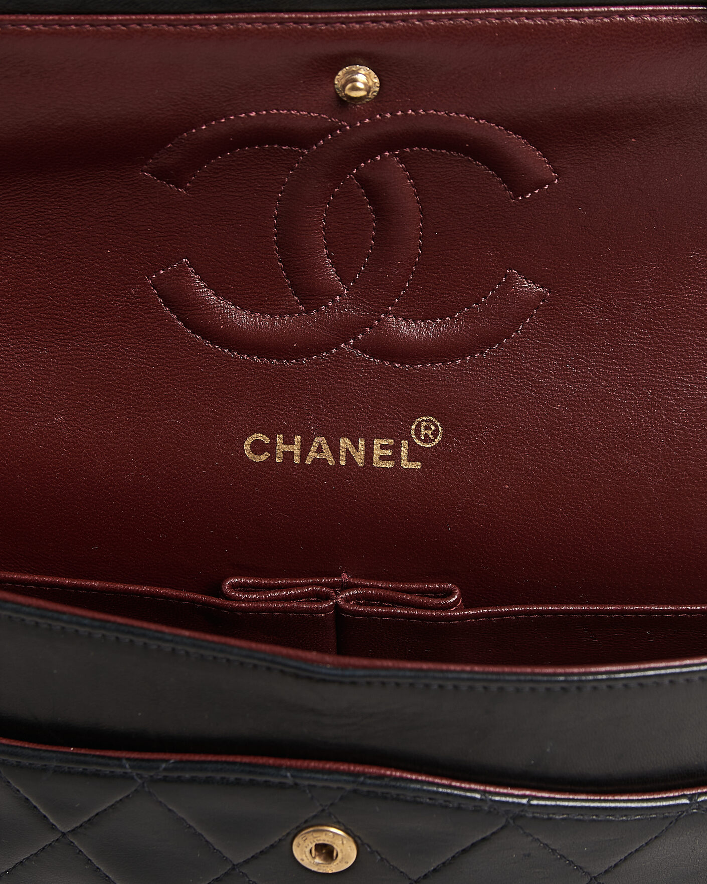 Herre | Chanel Pre-Owned Classic Medium Double Flap Bag Black | Chanel Pre-Owned | Classic Medium Double Flap Bag Black