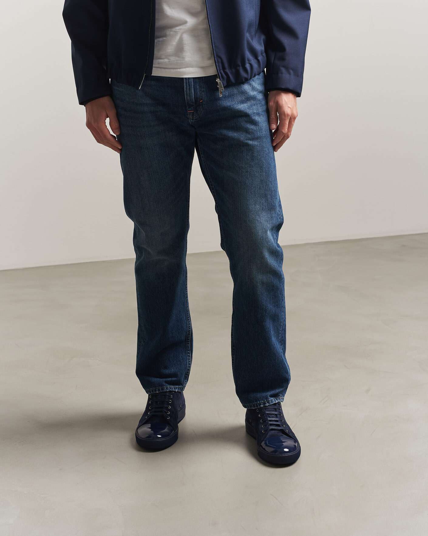 Herre | Sneakers | Lanvin | DBB1 Patent Cap Toe Sneakers Navy/Navy