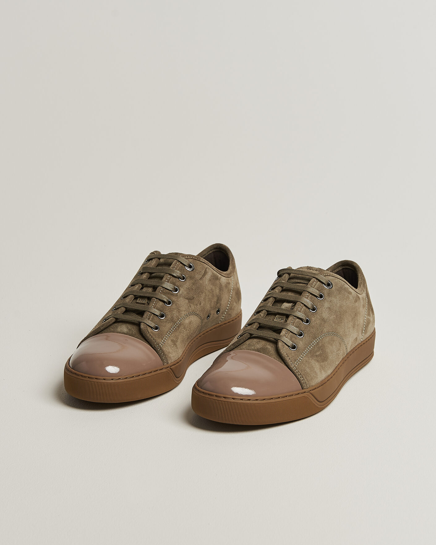 Herre | Sneakers | Lanvin | DBB1 Patent Cap Toe Sneakers Khaki