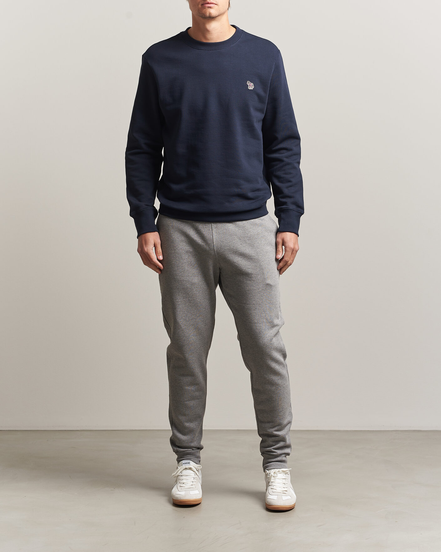 Herre | Bukser | PS Paul Smith | Zebra Organic Cotton Sweatpants Grey Melange