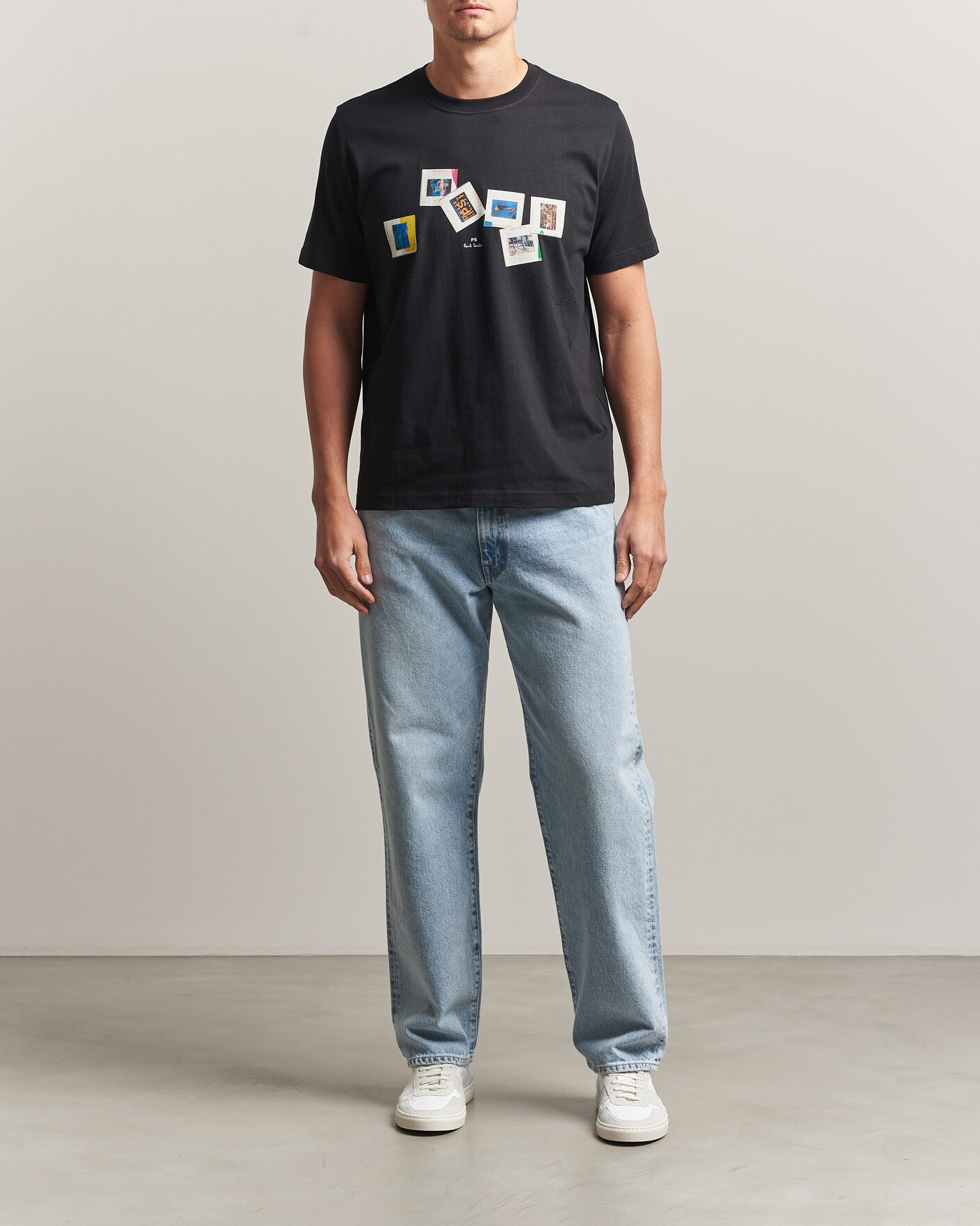 Herre | T-Shirts | PS Paul Smith | Slides Crew Neck T-Shirt Black