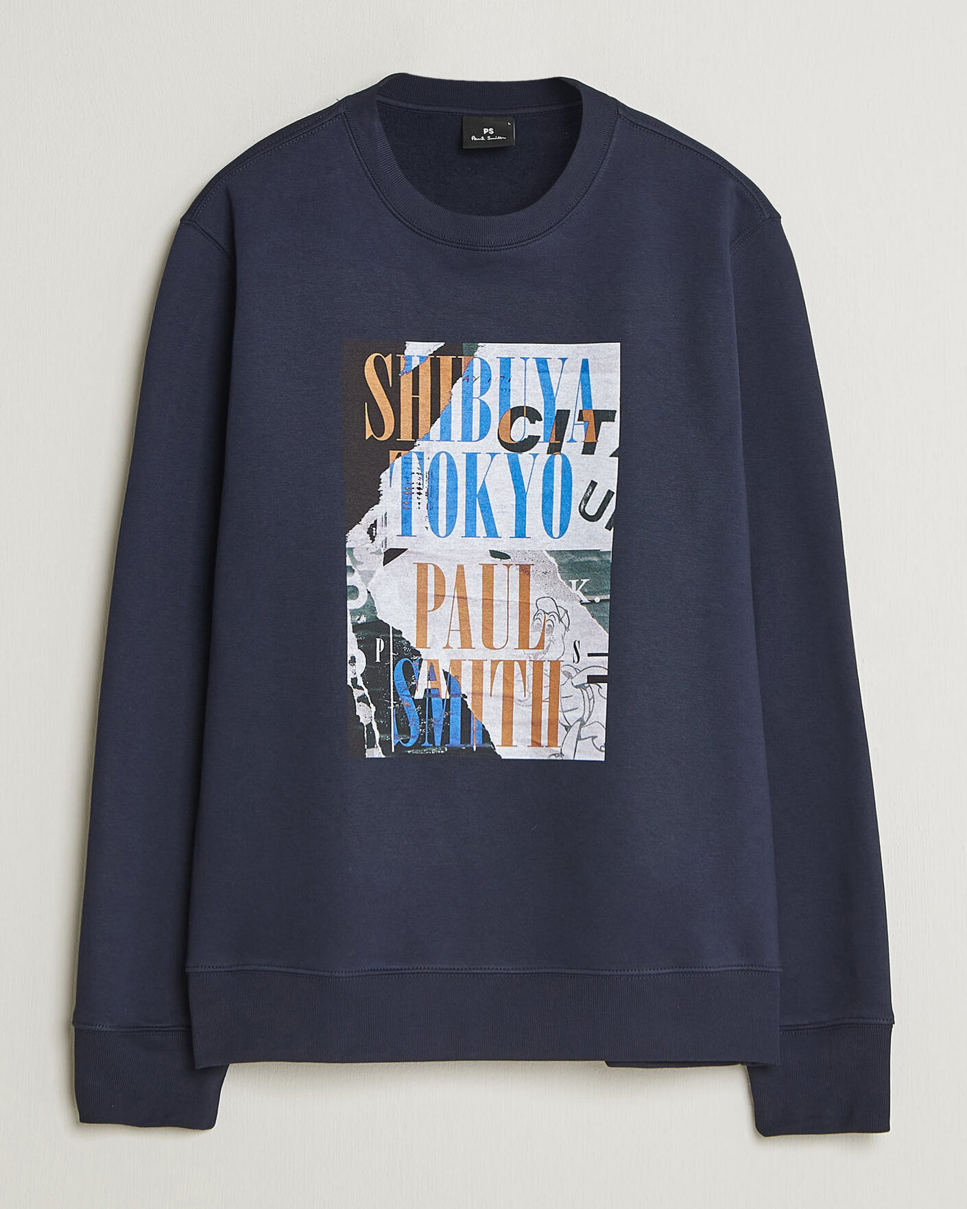 Herre | Trøjer | PS Paul Smith | Shibuya Tokyo Crew Neck Sweatshirt Navy