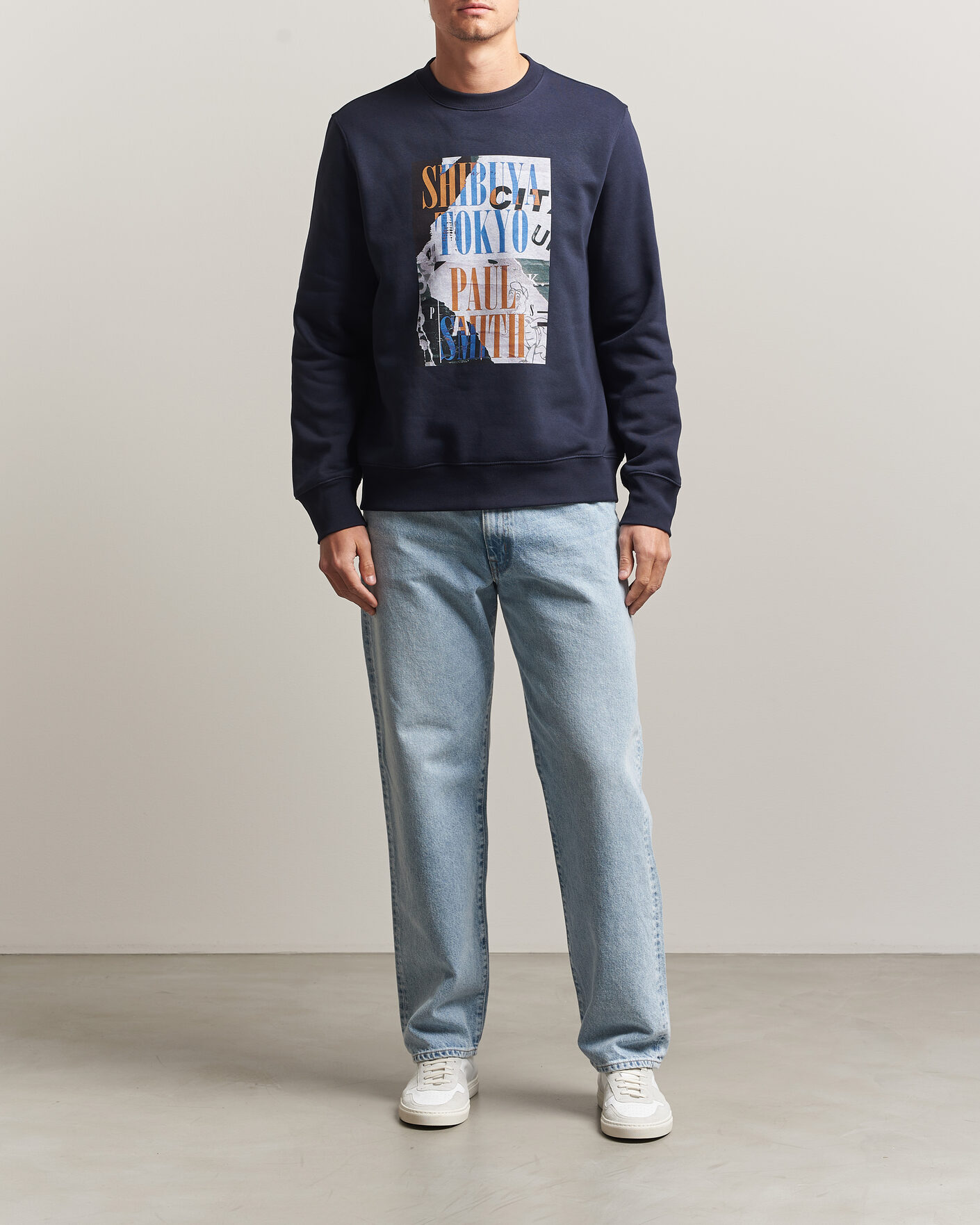 Herre | Trøjer | PS Paul Smith | Shibuya Tokyo Crew Neck Sweatshirt Navy