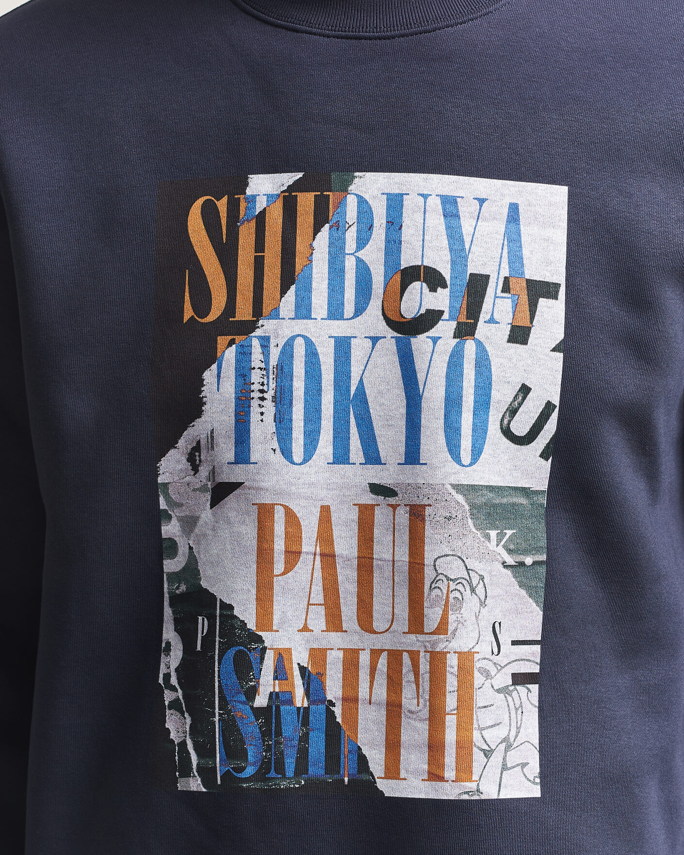 Herre | Trøjer | PS Paul Smith | Shibuya Tokyo Crew Neck Sweatshirt Navy