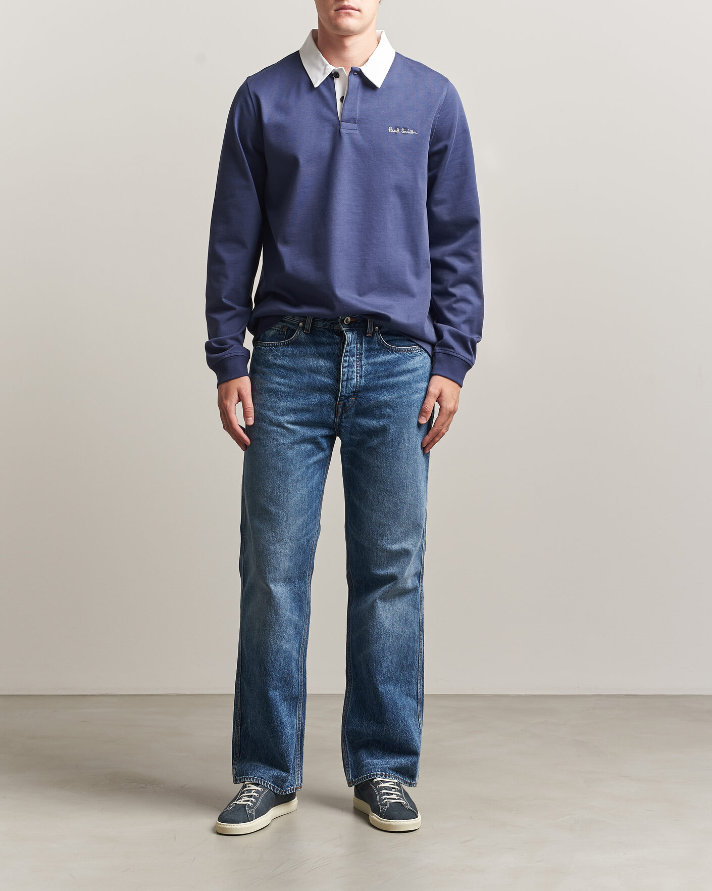 Herre | Trøjer | PS Paul Smith | Organic Cotton Rugger Blue