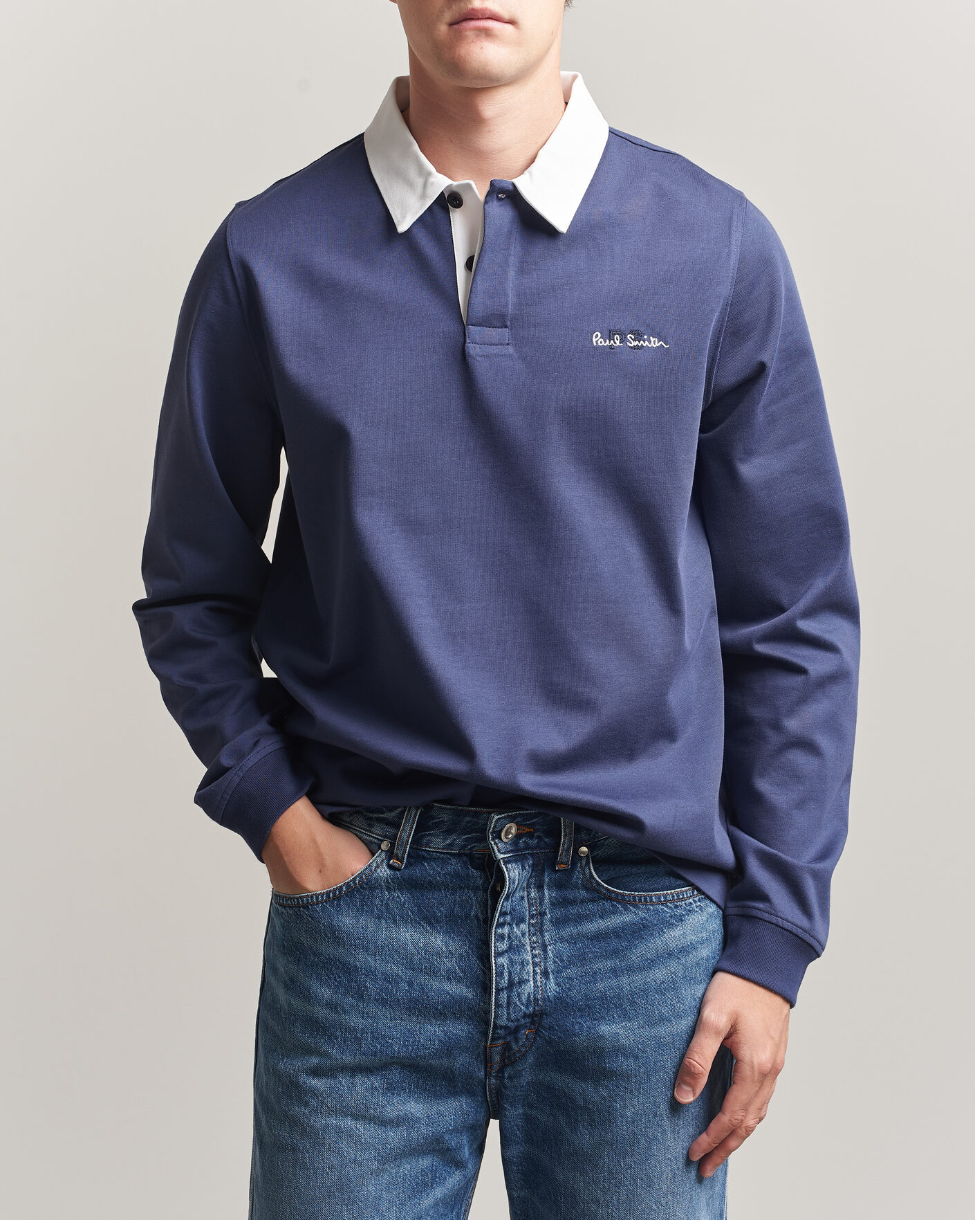 Herre | Trøjer | PS Paul Smith | Organic Cotton Rugger Blue